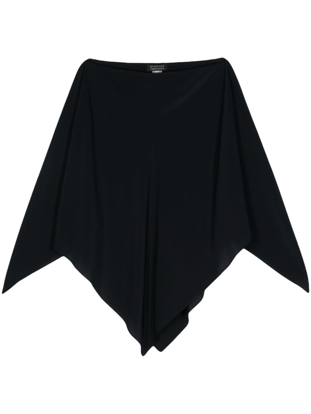 Gianluca Capannolo Isabella Silk Cape In Black