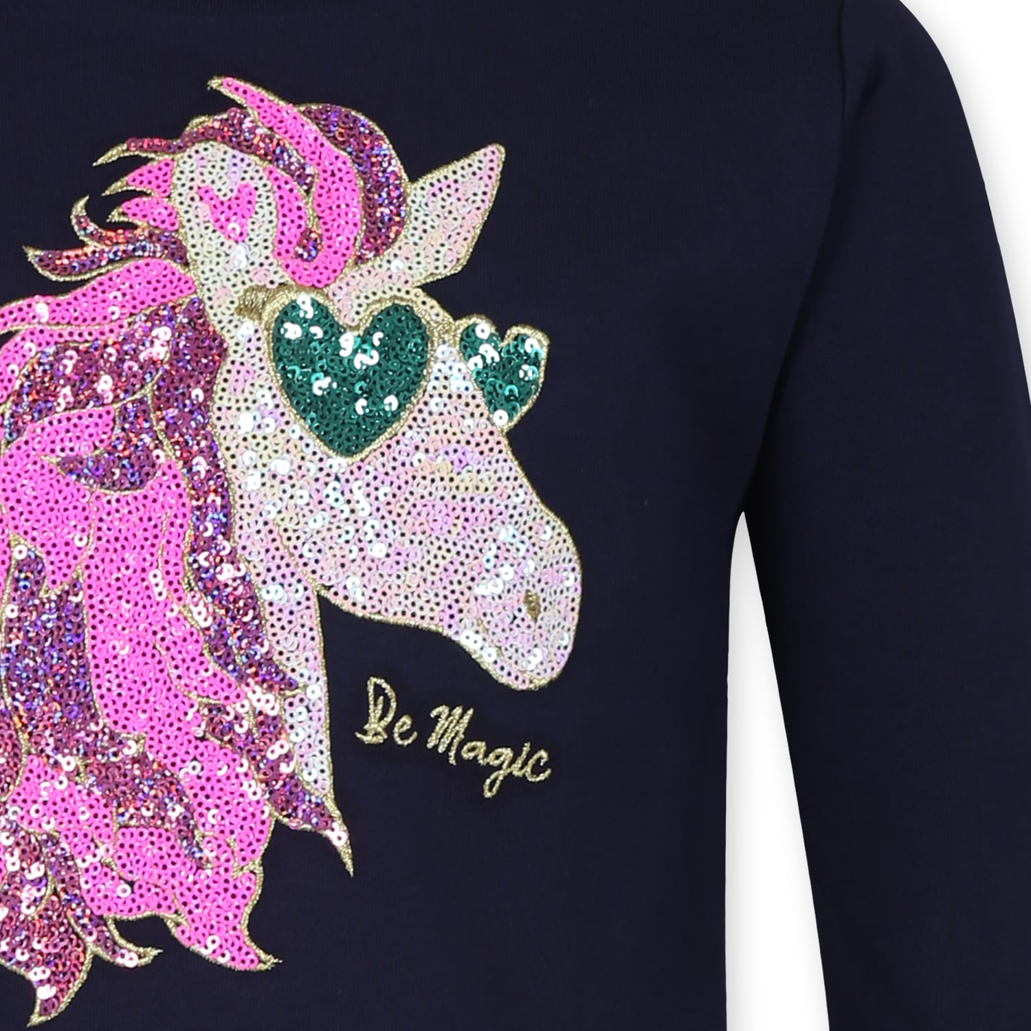 Shop Billieblush Blue T-shirt For Girl With Unicorn