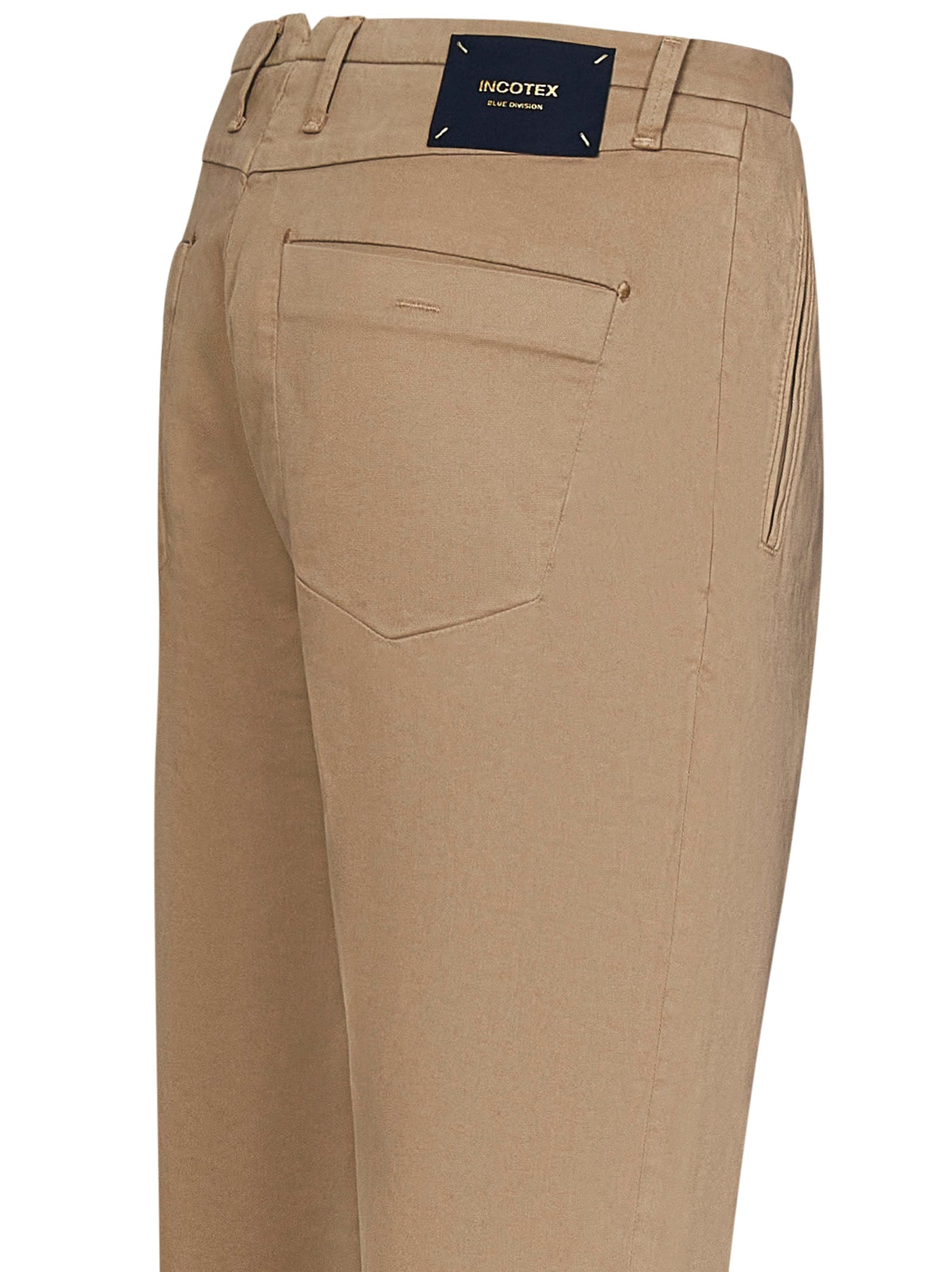 Shop Incotex Trousers In Beige