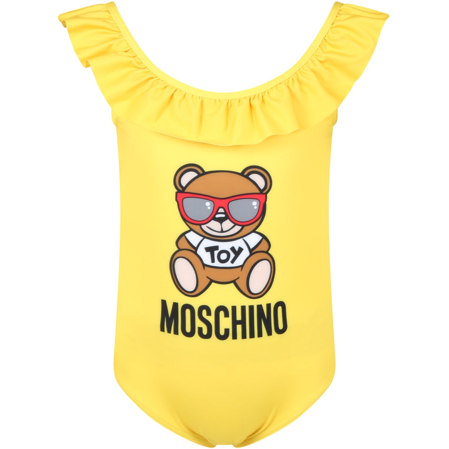Moschino Yellow Swimsuit For Girl With Teddy Bear