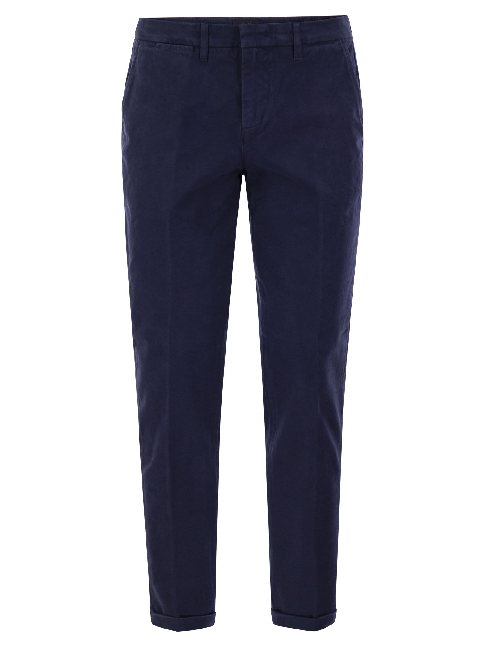 Shop Fay Slim 5-pocket Trousers In Blue