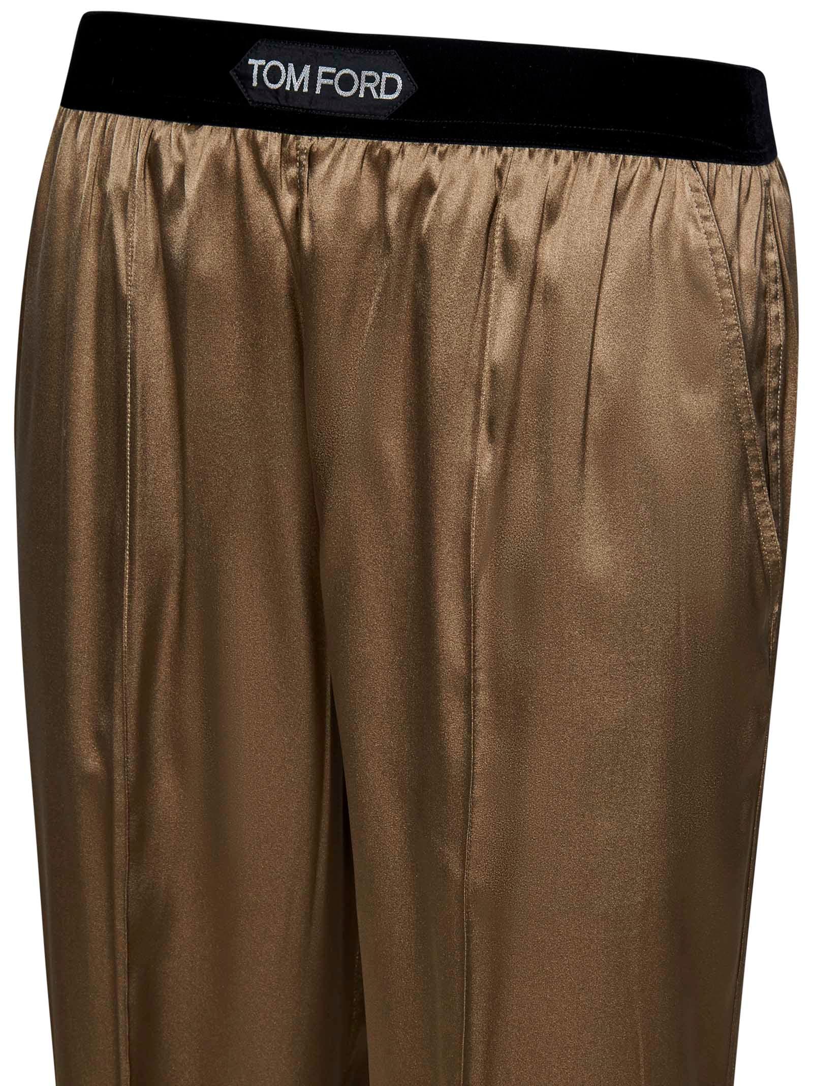 Shop Tom Ford Trousers In Beige