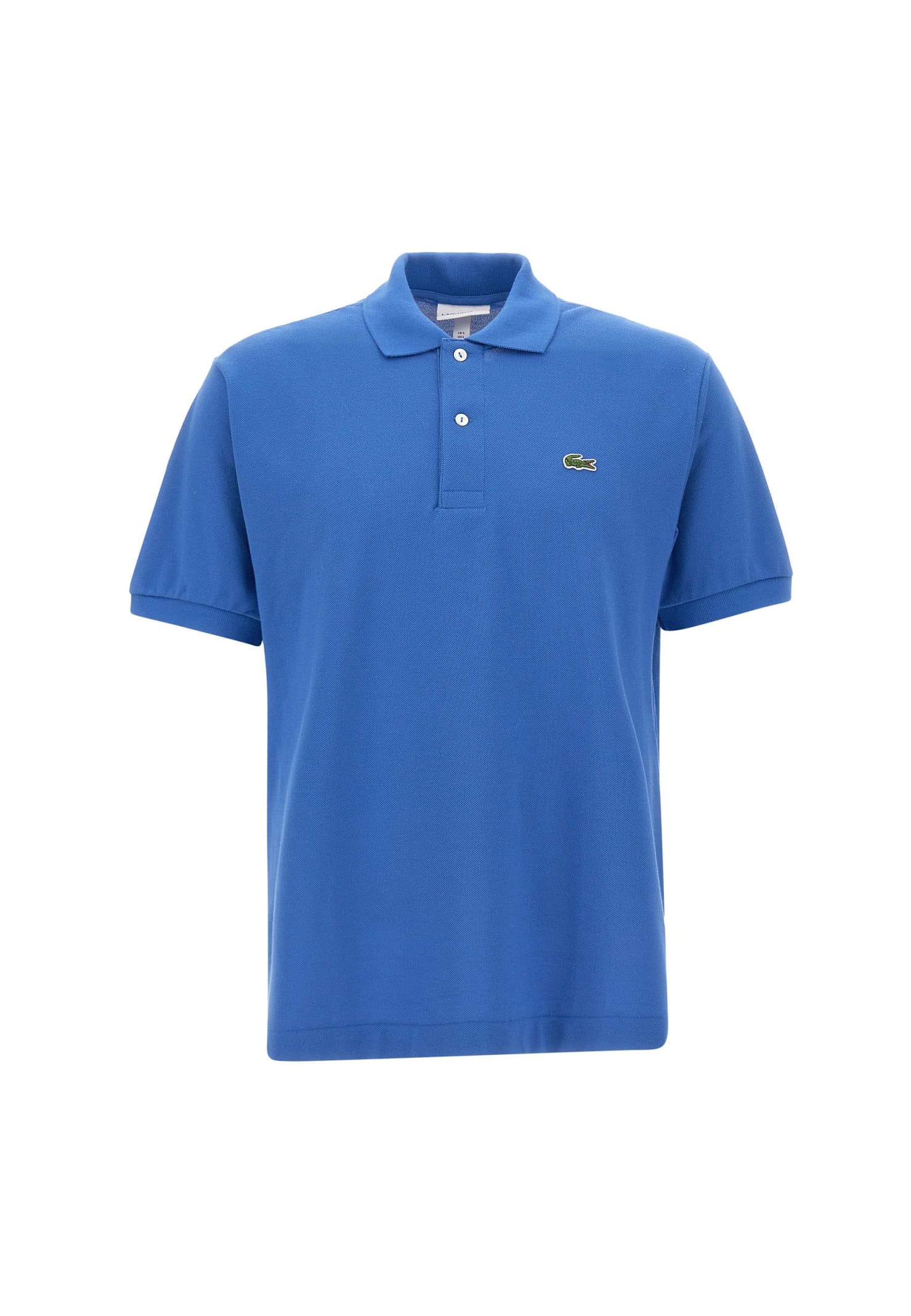 Lacoste Cotton Piquet Polo Shirt In Bluette
