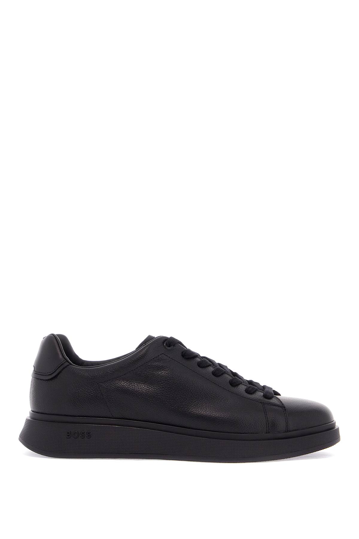 Bulton Runn Gr Black Leather Sneakers With Rubber Sole