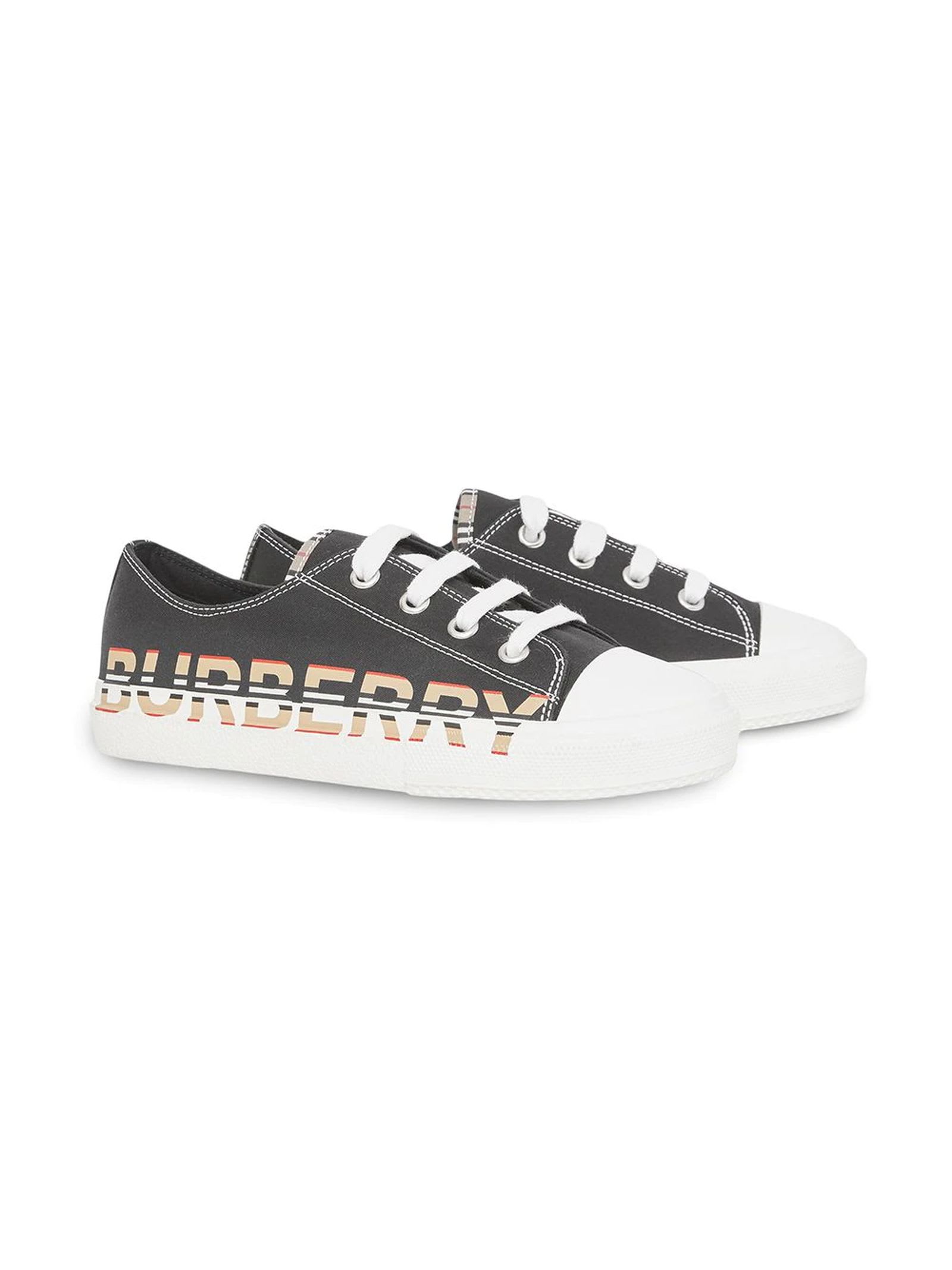 Burberry Black Cotton Sneakers