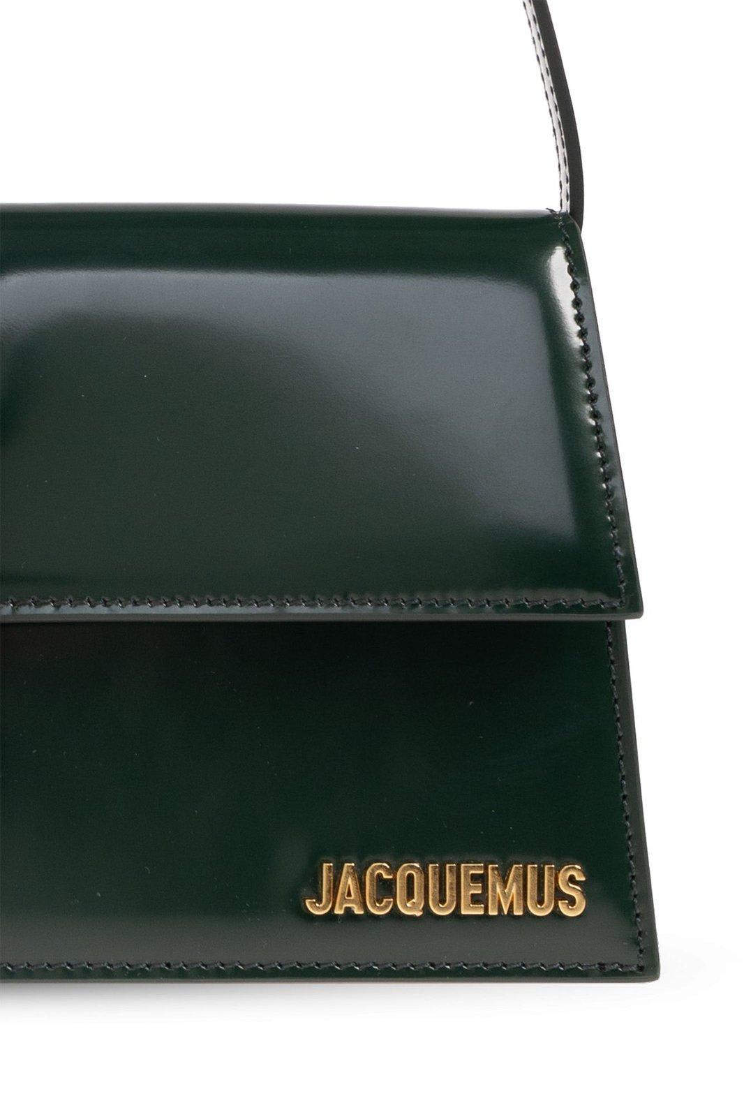 Shop Jacquemus Le Bambino Long Flap Shoulder Bag In Green