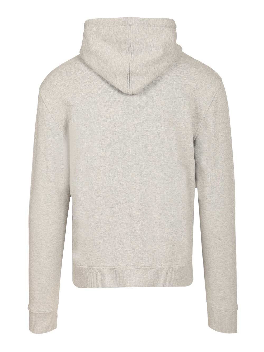 Ami Alexandre Mattiussi Ami Paris Ami Paris Grey Cotton Ami De Coeur Hoodie In White