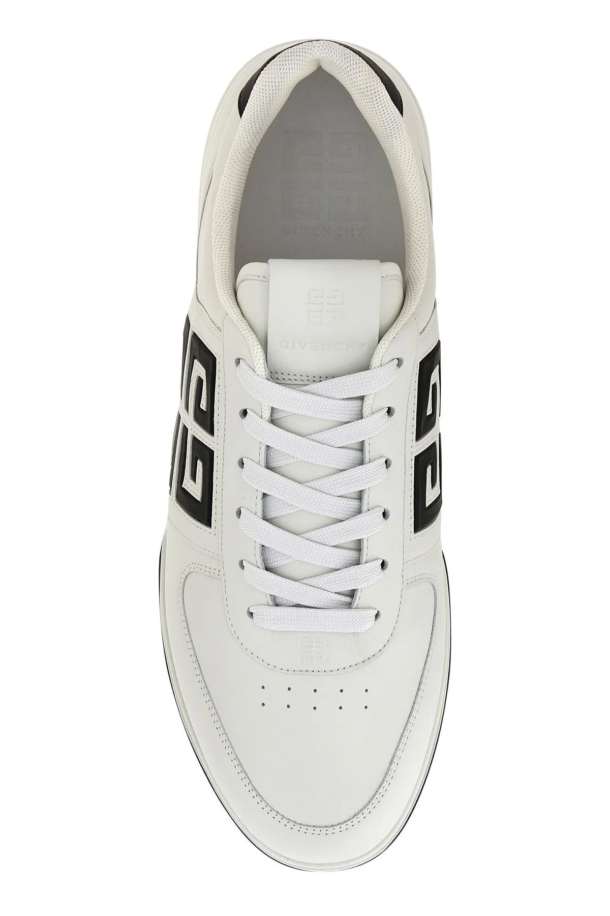 Shop Givenchy Two-tone Leather G4 Sneakers In White