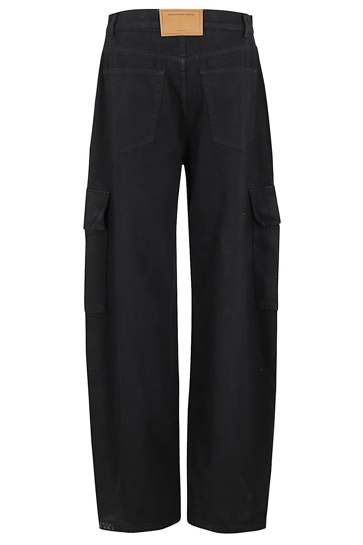 Shop Alexander Wang Oversized Rounded Low Rise Jean Cargo Pocket