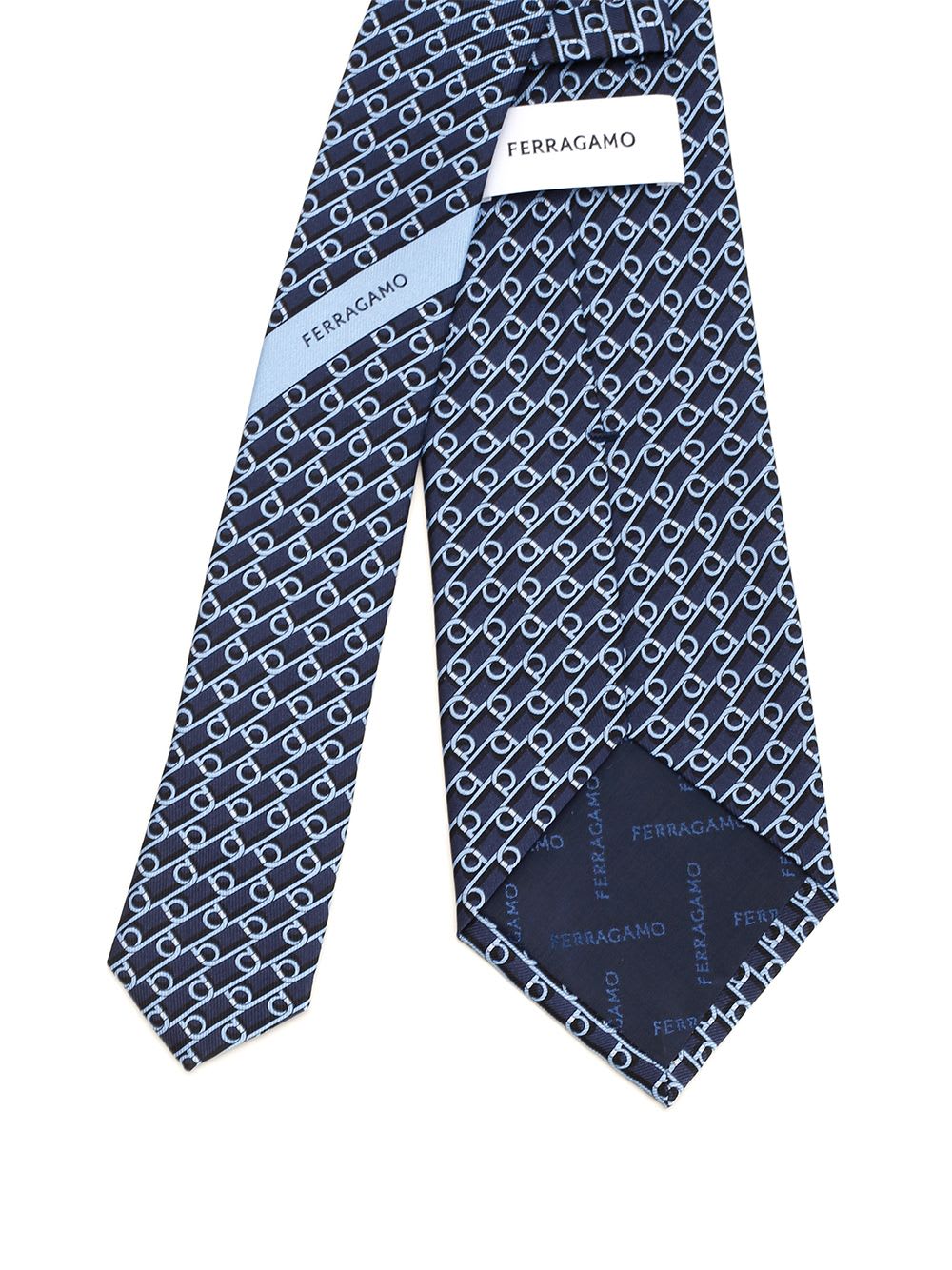 Shop Ferragamo Silk Tie In Blue