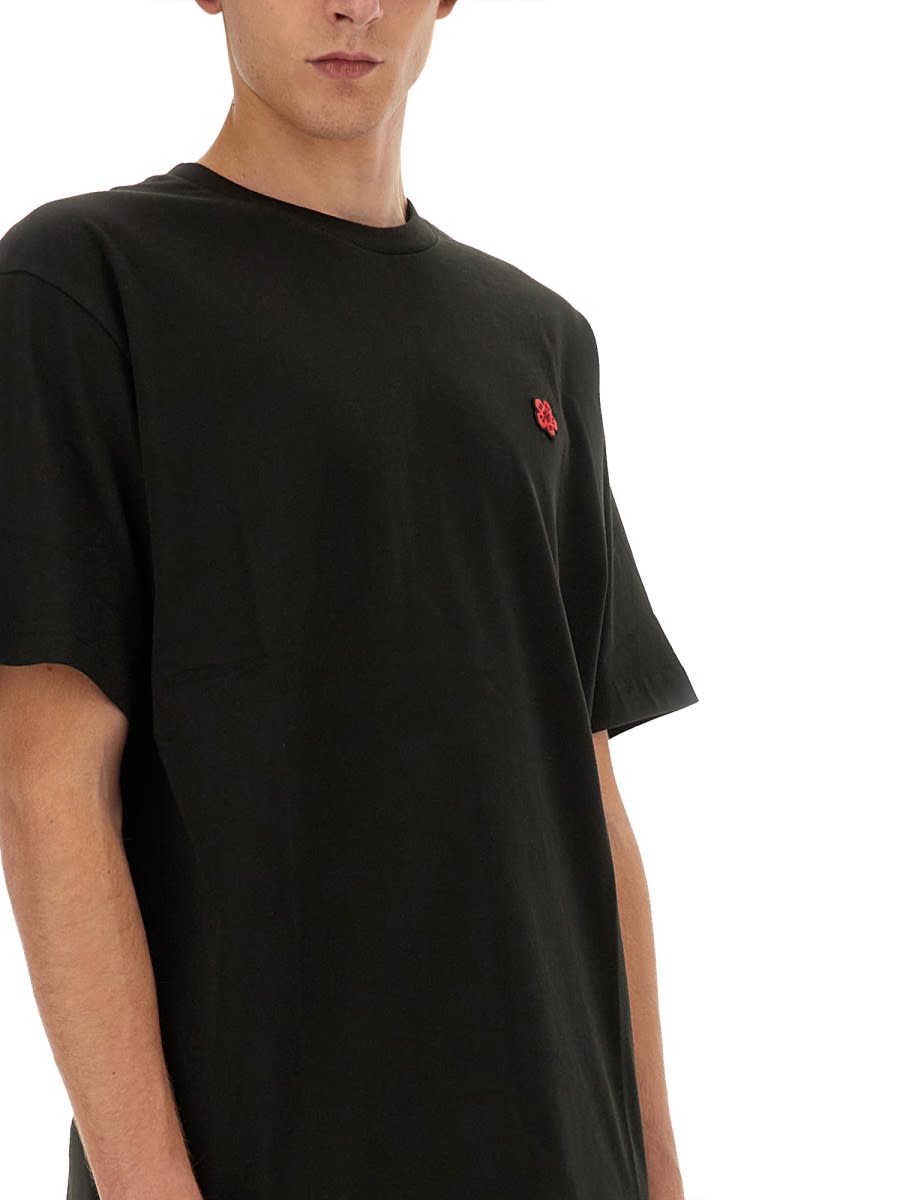 Shop Kenzo T-shirt With Logo Patch In Black