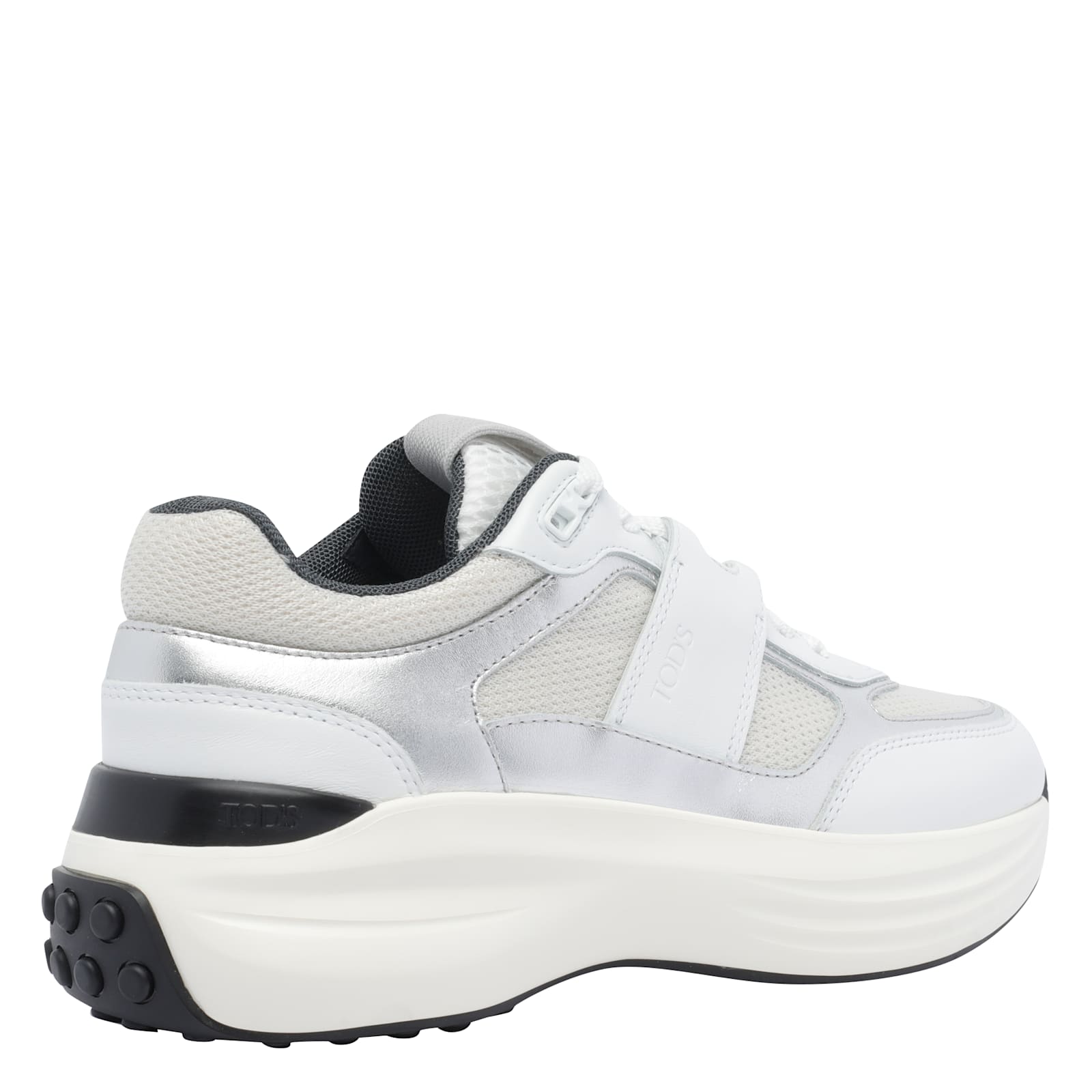 Tod's Sneakers In Leather And Fabric In White