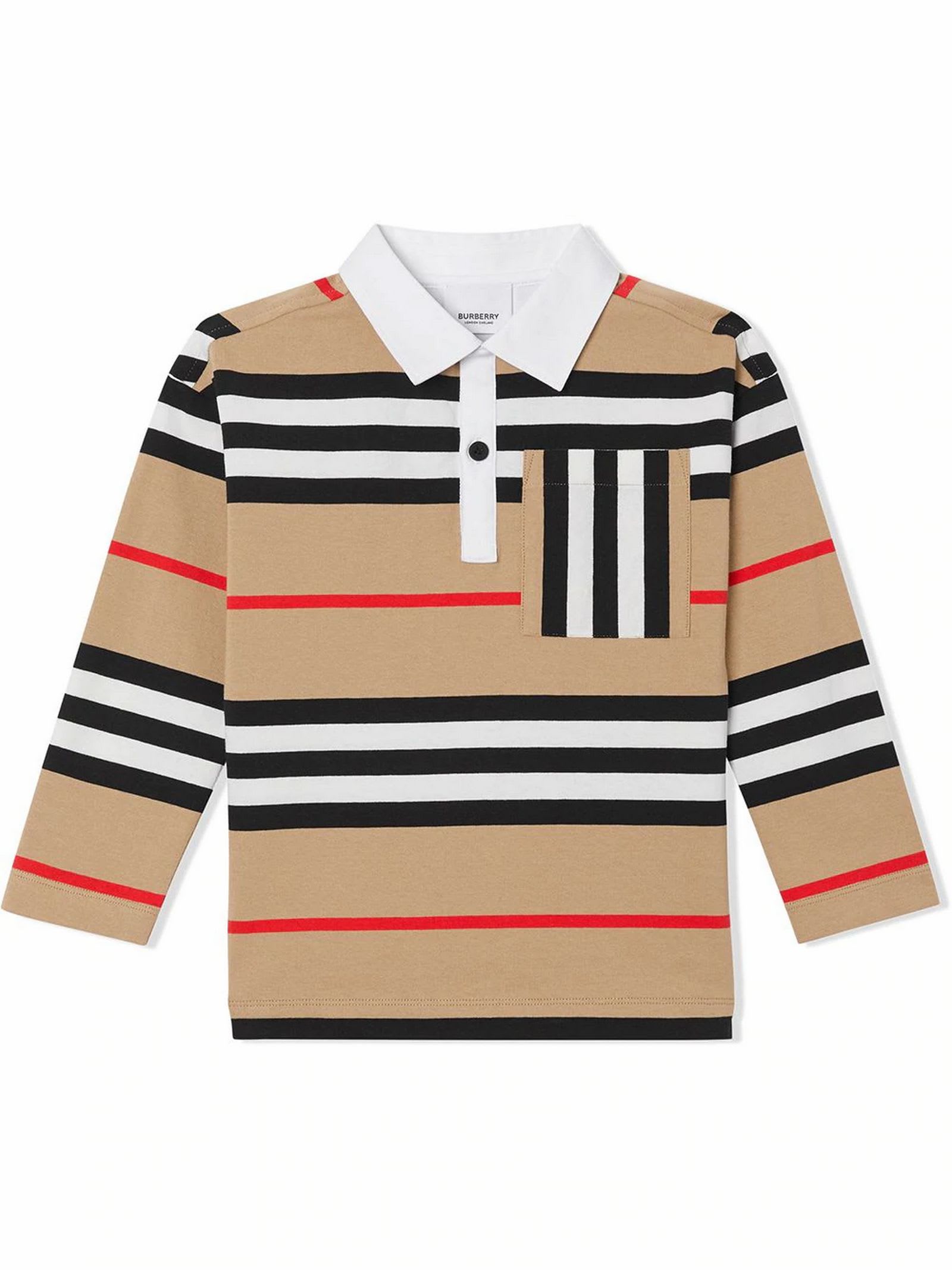 Burberry Beige Cotton Polo Shirt