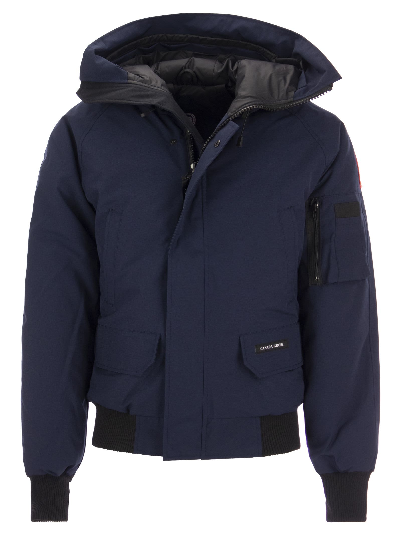 Shop Canada Goose Chilliwack - Hooded Bomber Jacket In Navy