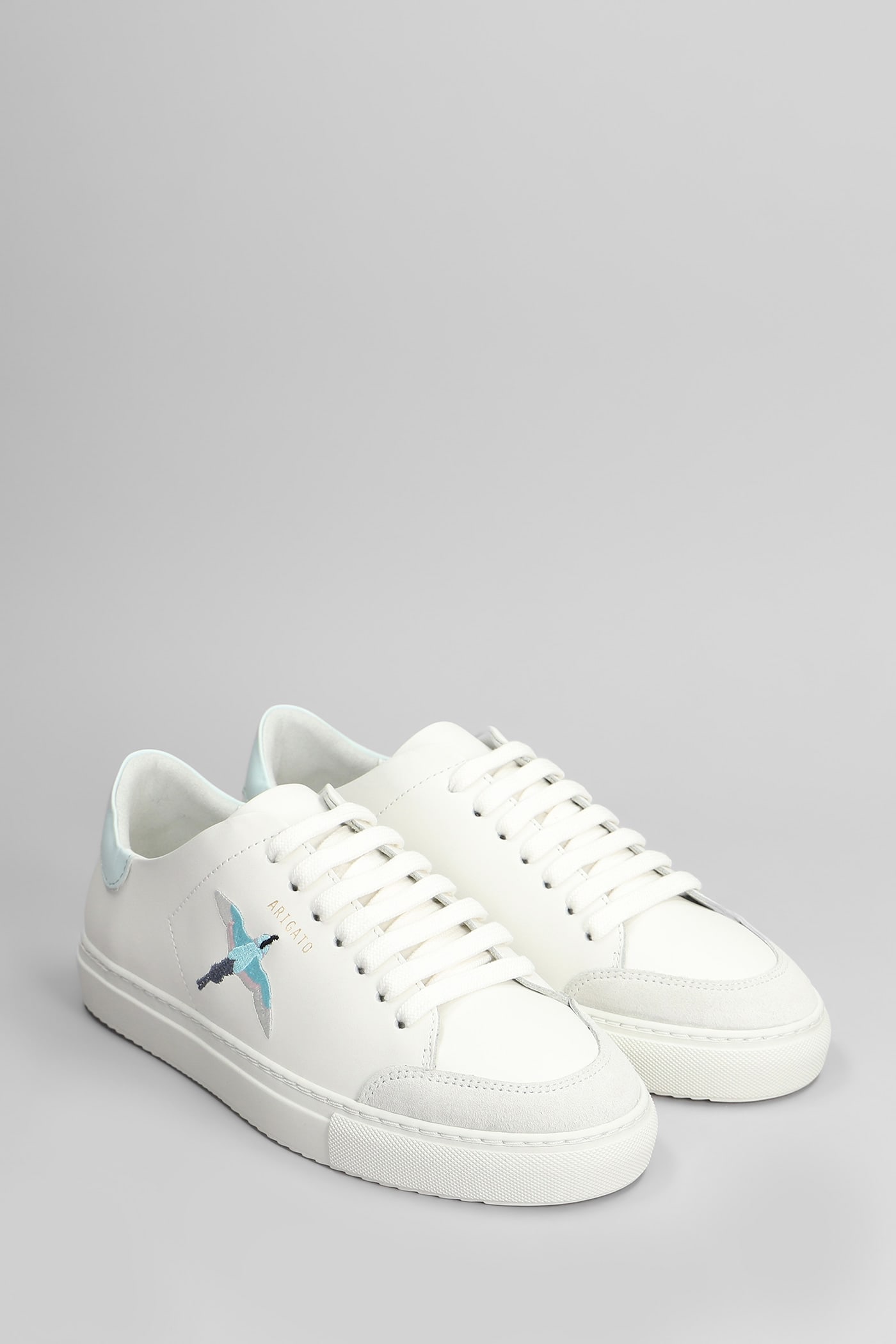 Axel Arigato Clean 90 Sneakers In White Suede And Leather In White