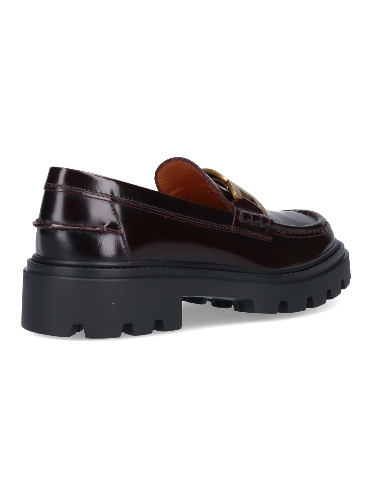 Shop Tod's Signature Chain Detail Platform Loafers In R810