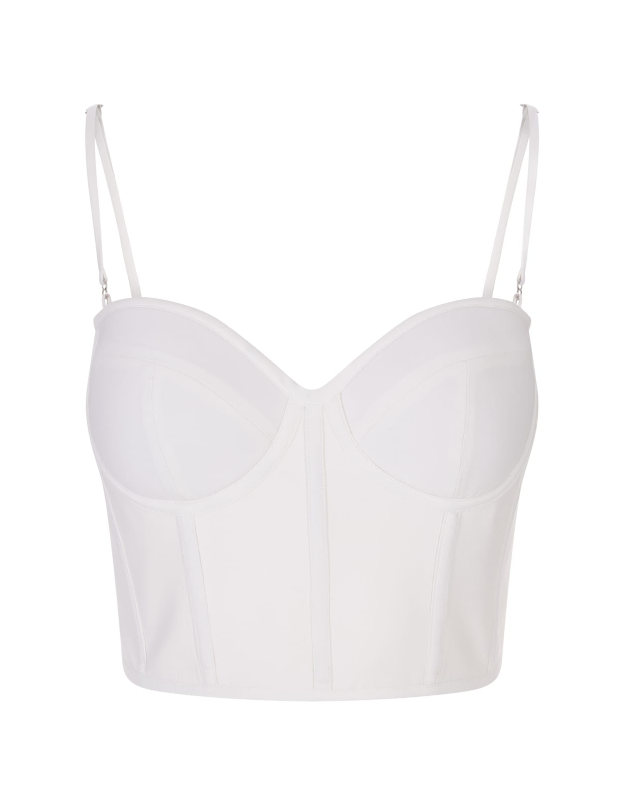 ALEXANDER MCQUEEN CORSET TOP IN WHITE