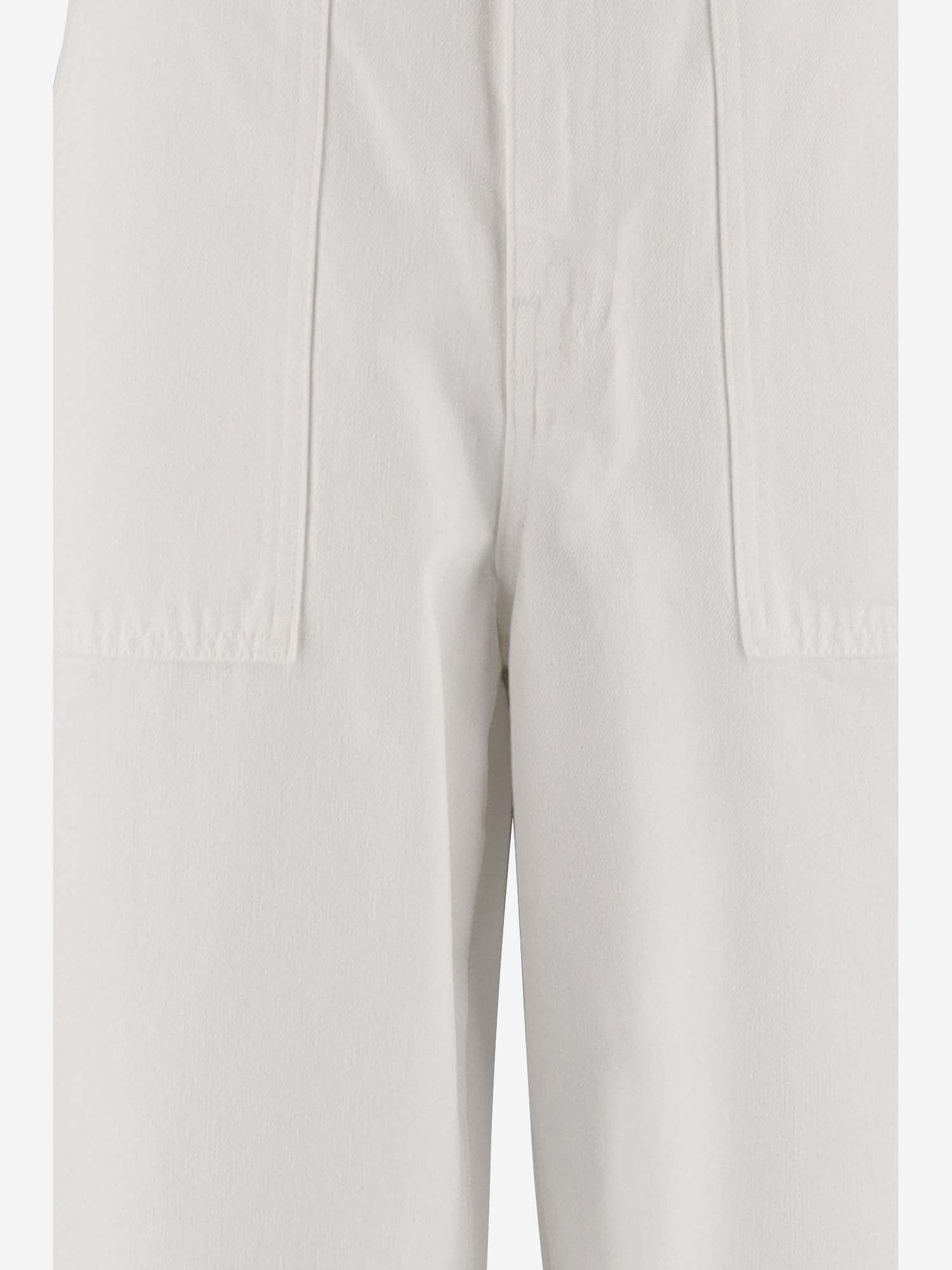 Shop Khaite Cotton Denim Jeans In White