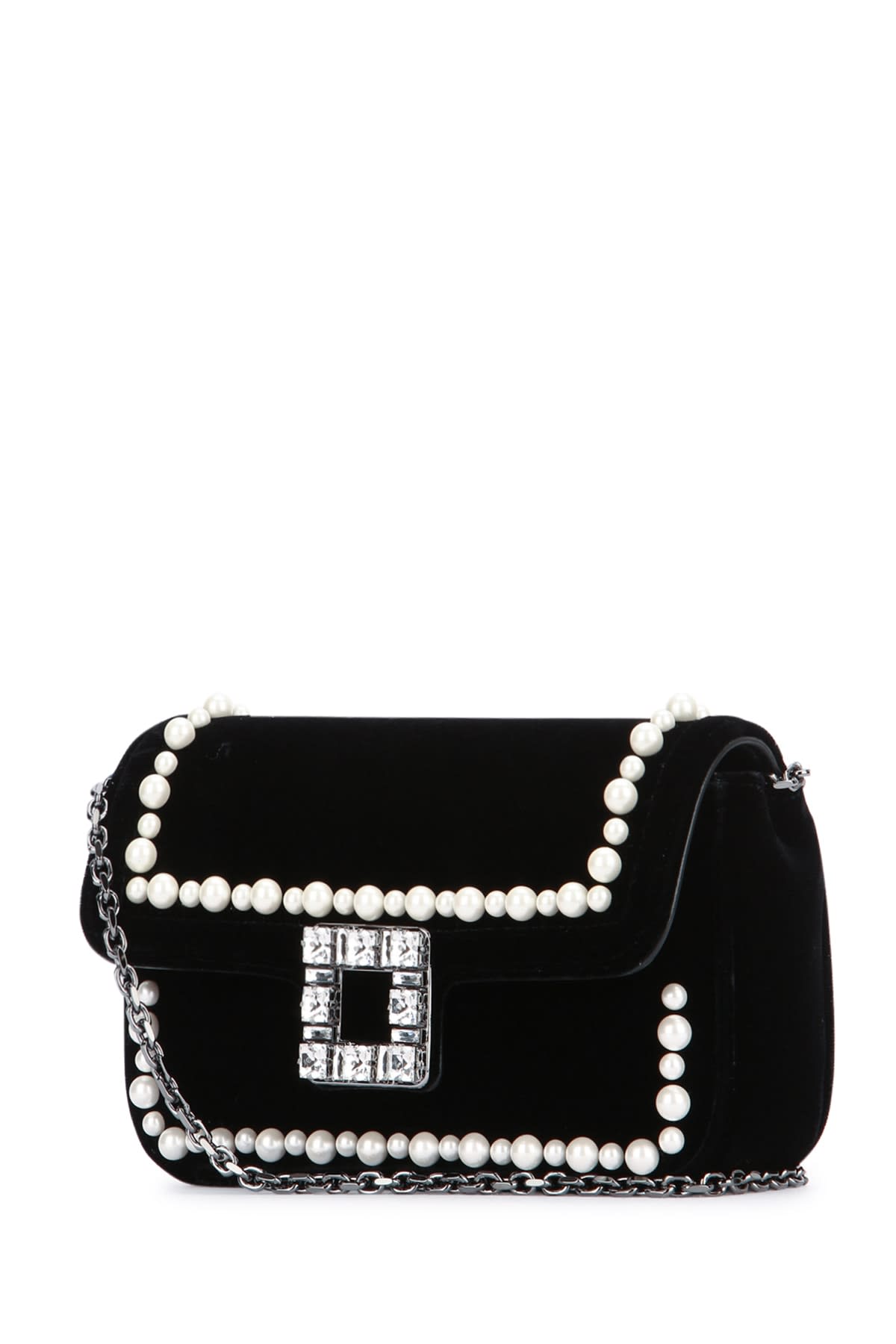 Roger Vivier Jeu De Fille Clutch Bag In Nero
