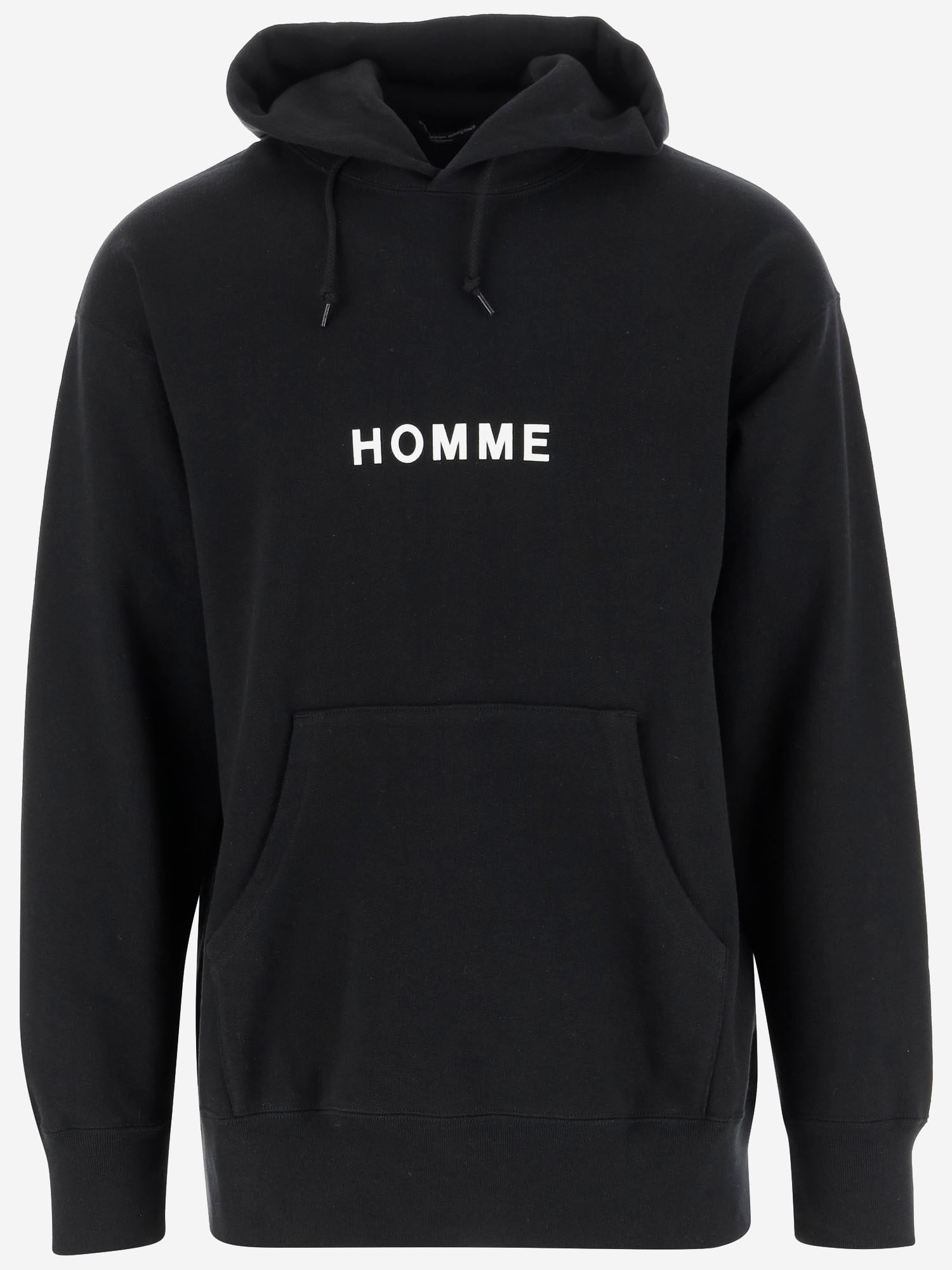 Shop Comme Des Garçons Cotton Sweatshirt With Logo In Black