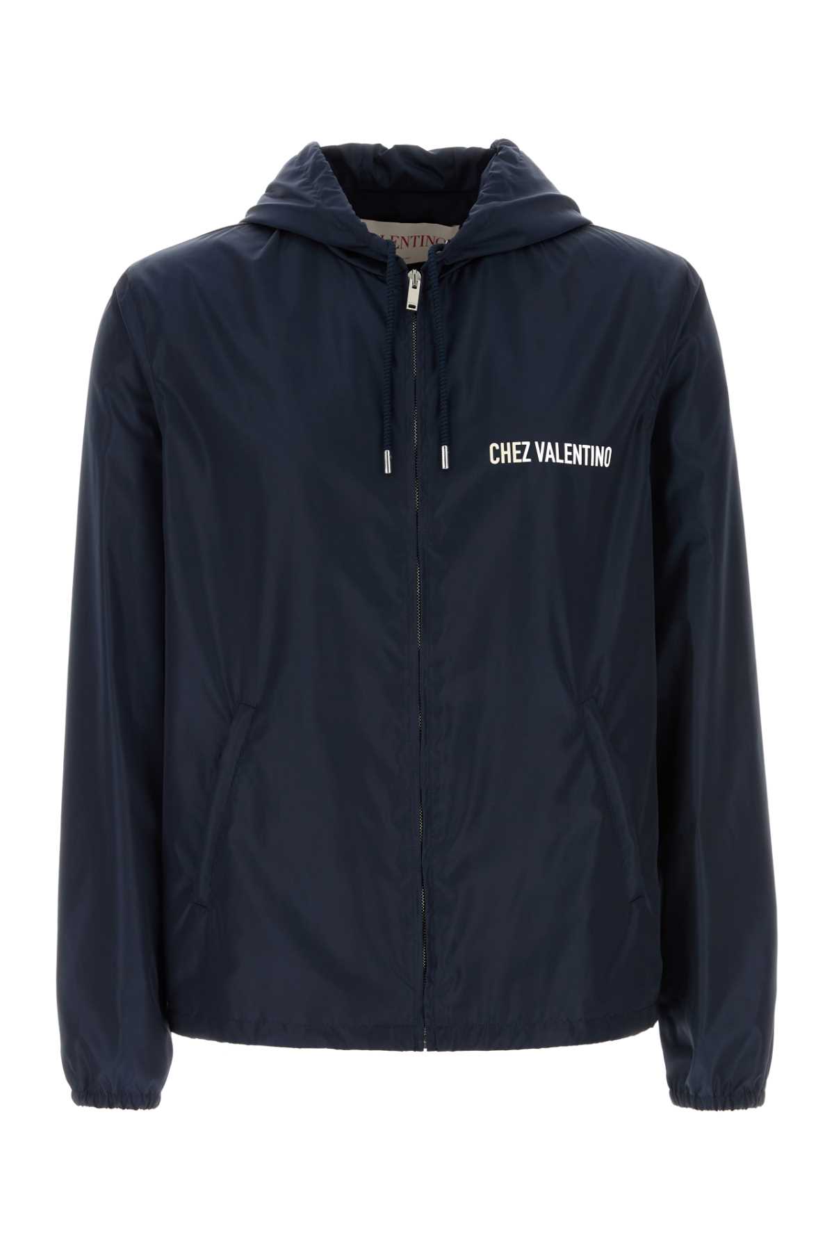 Navy Blue Nylon Jacket