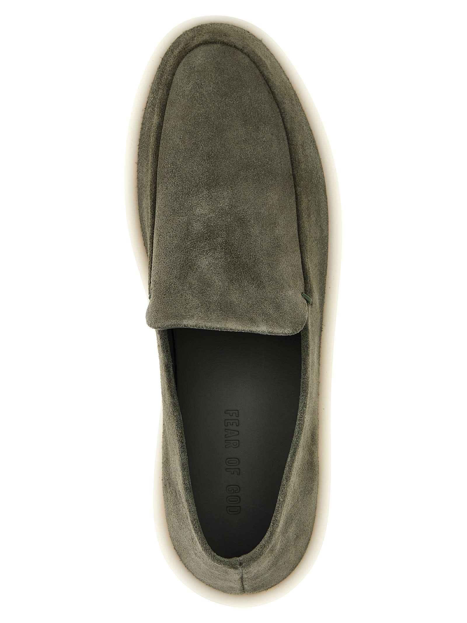 Shop Fear Of God 101 Loafer Moccasin In Green