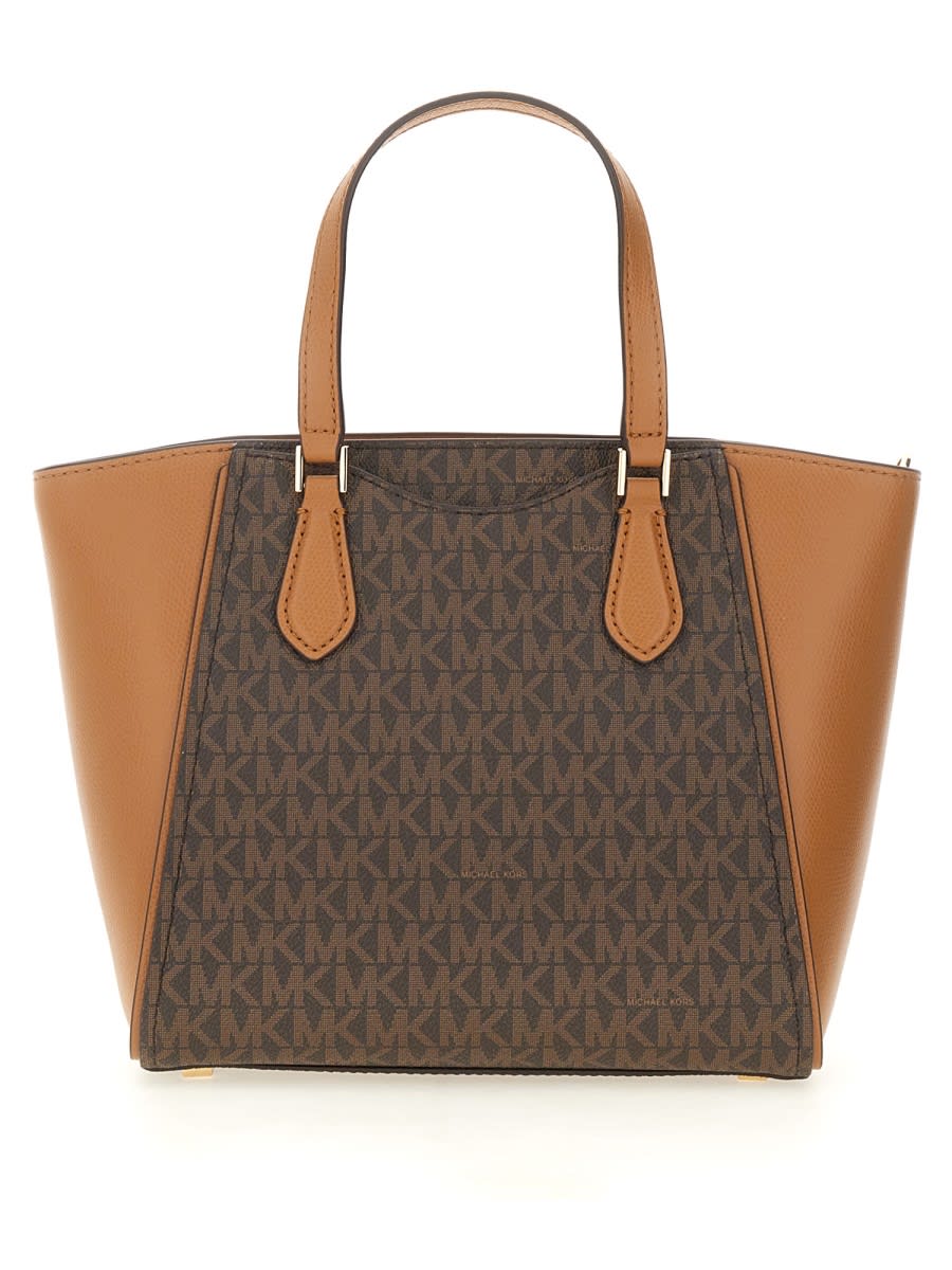 Shop Michael Kors Bag Taryn In Brown