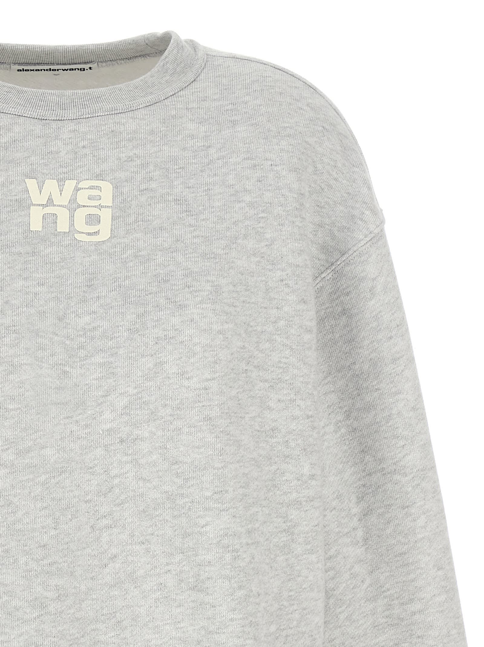 Shop Alexander Wang T Essential Terry Sweatshirt In Gray