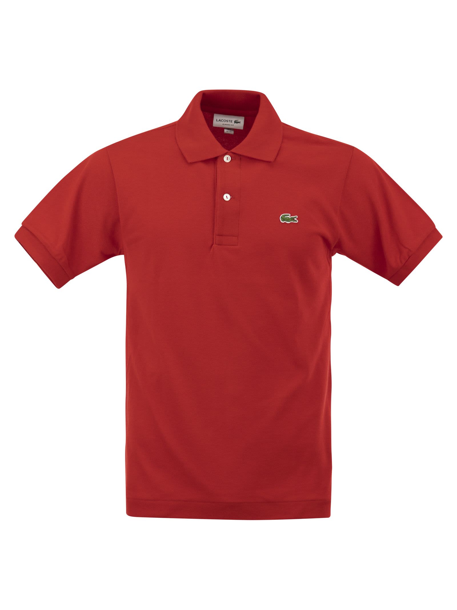 Shop Lacoste Classic Fit Cotton Pique Polo Shirt In Red
