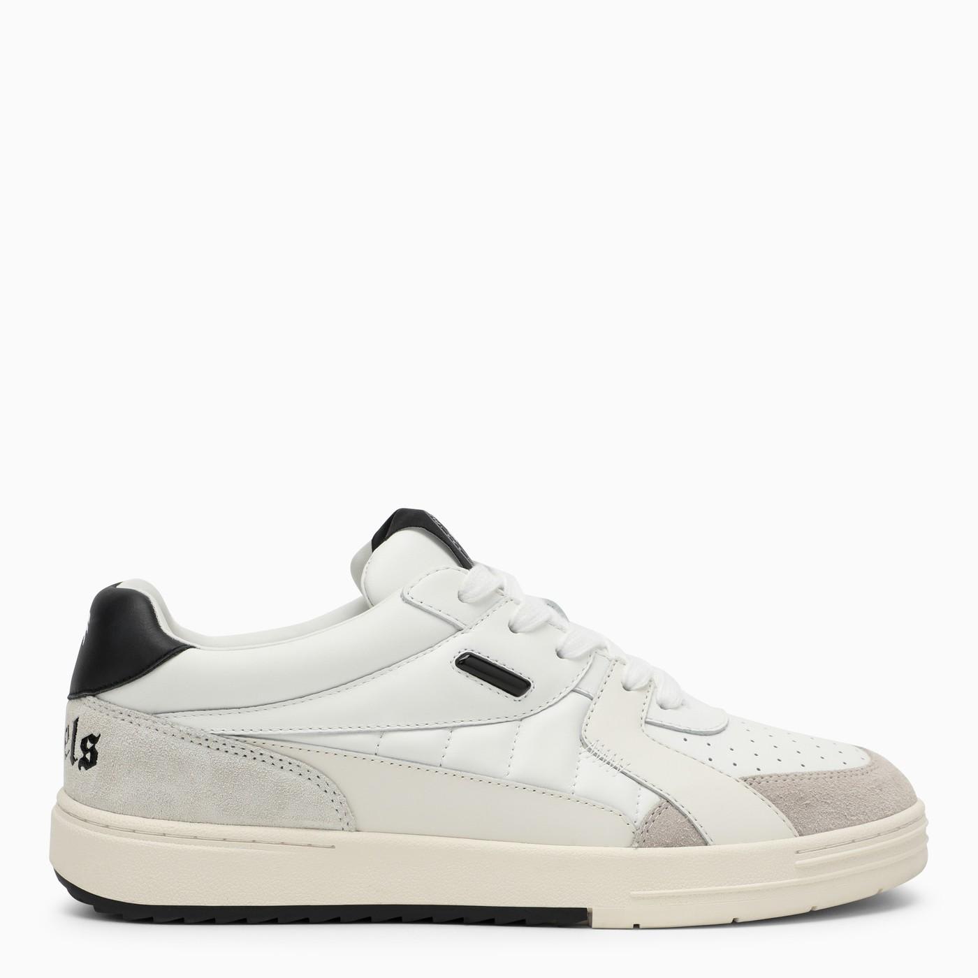 Shop Palm Angels White Leather Trainer