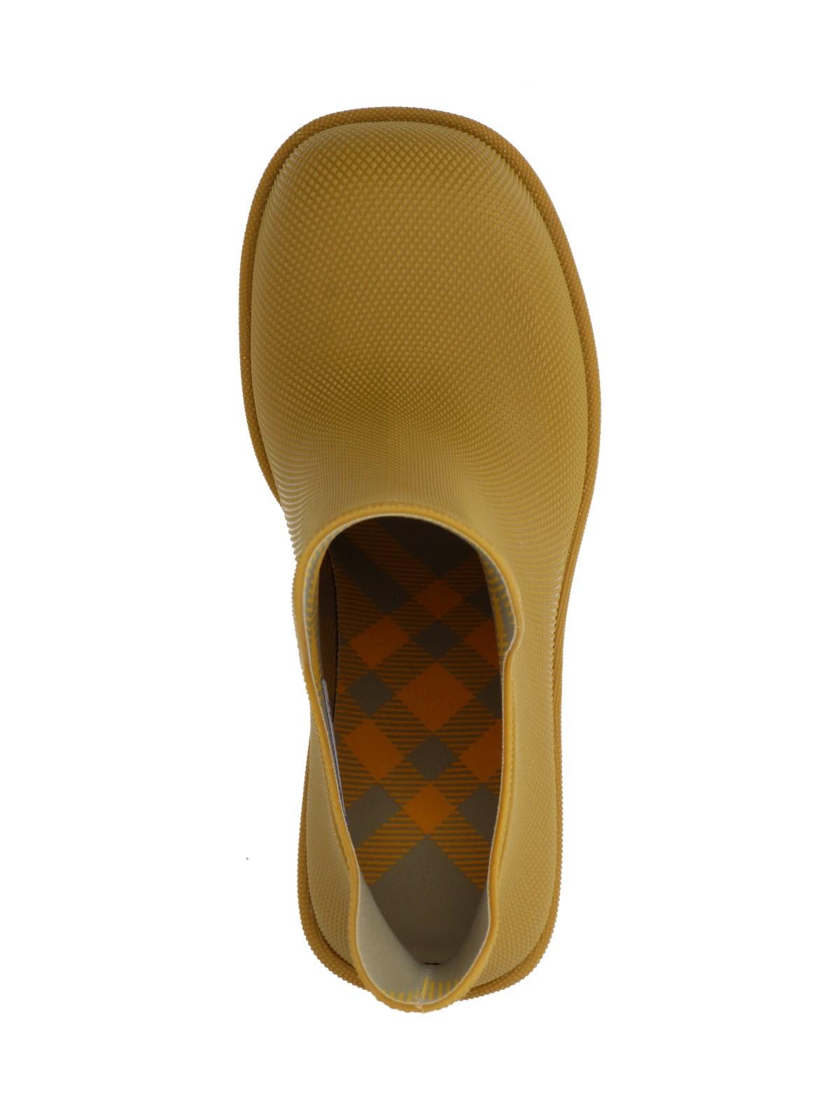 Burberry Woman Ankle Boots Mustard Size 8 Rubber In Beige