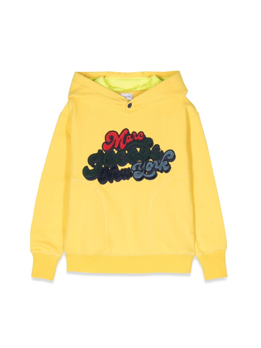 Shop Little Marc Jacobs Hoodie In Yellow