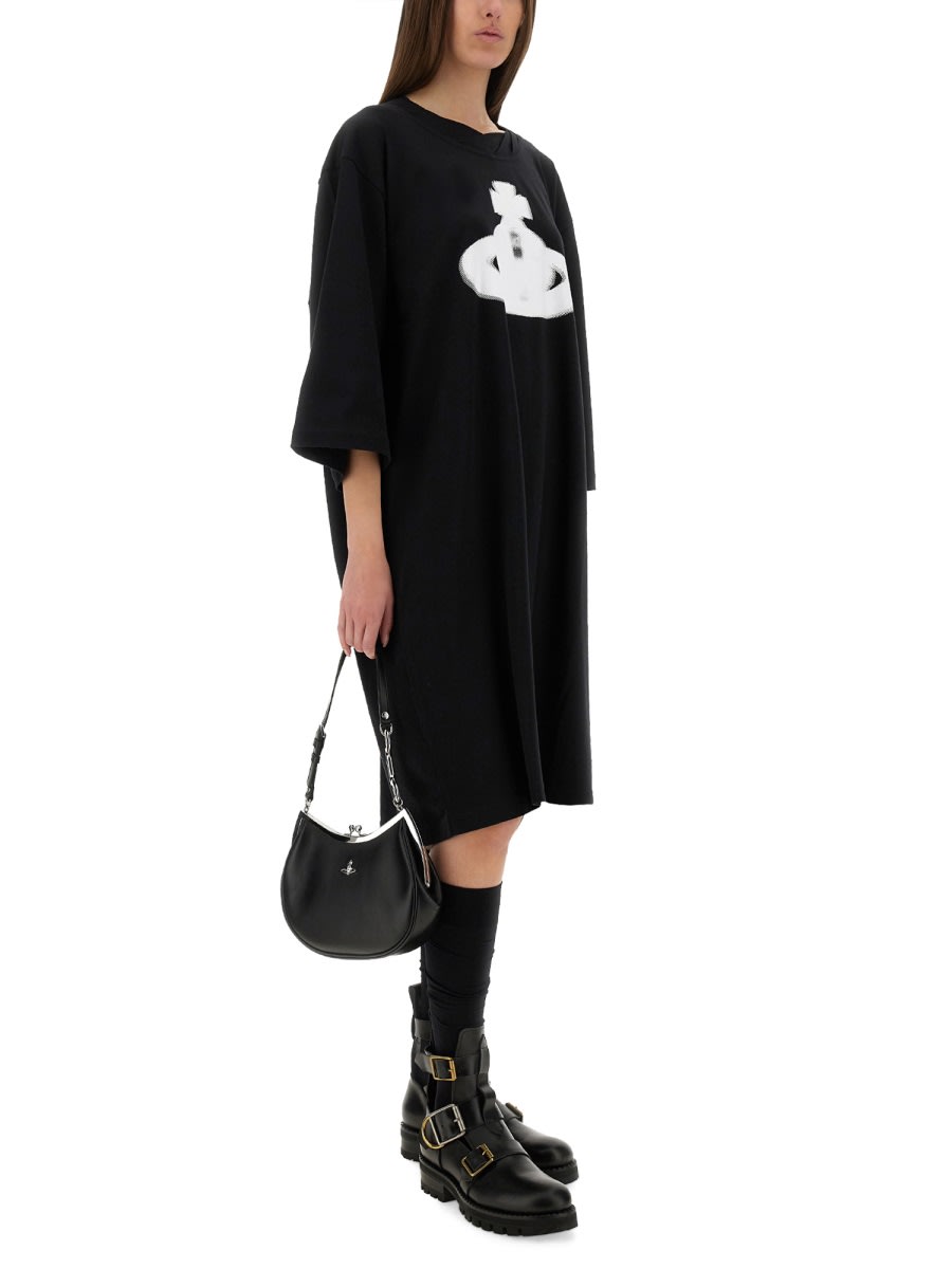 Vivienne Westwood Halftone Orb Isla T-shirt Dress In Black