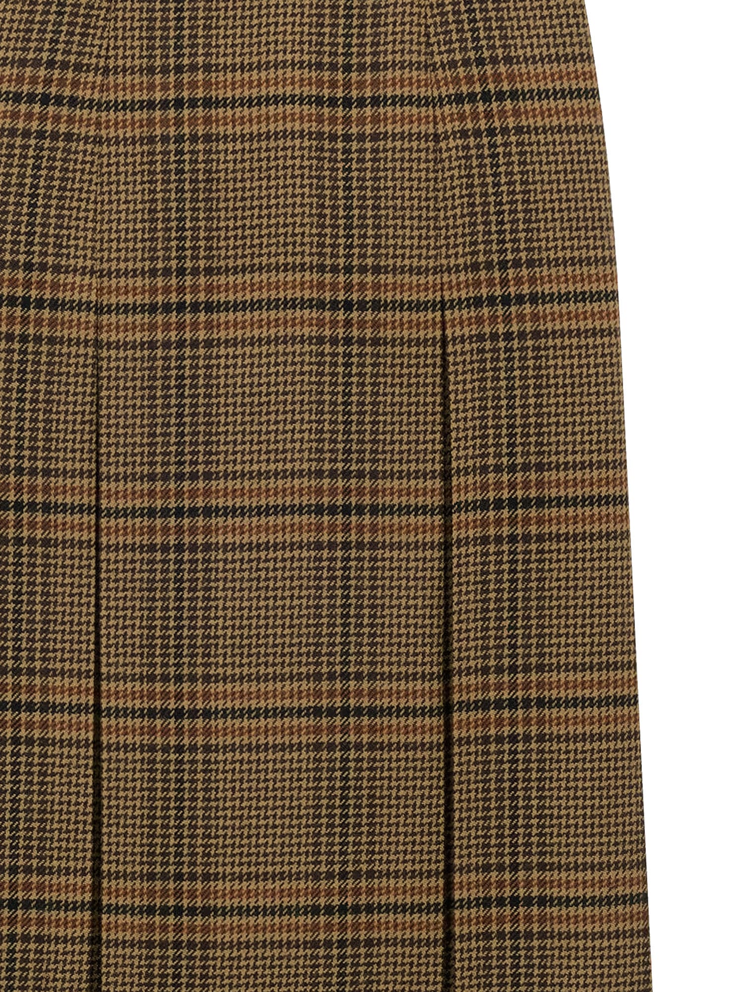 Saint Laurent Midi Skirt In Prince Of Wales Wool And Cashmere In Multi