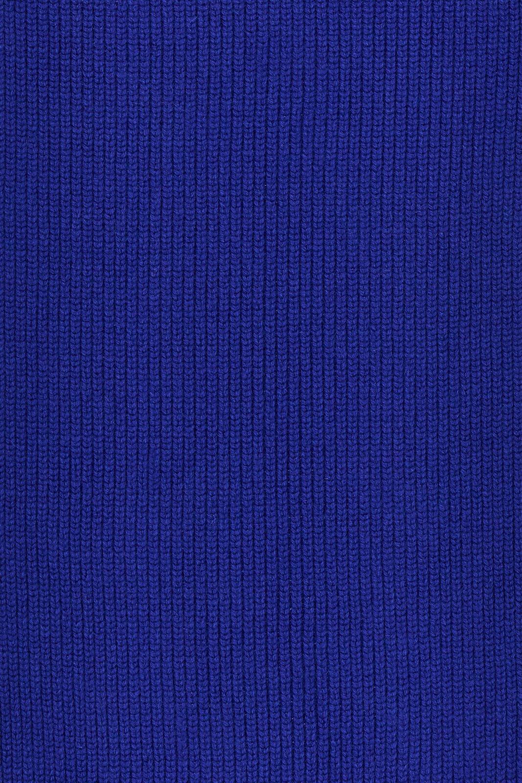 Shop Burberry Logo Embroidered Riibed-knit Scarf In Blue