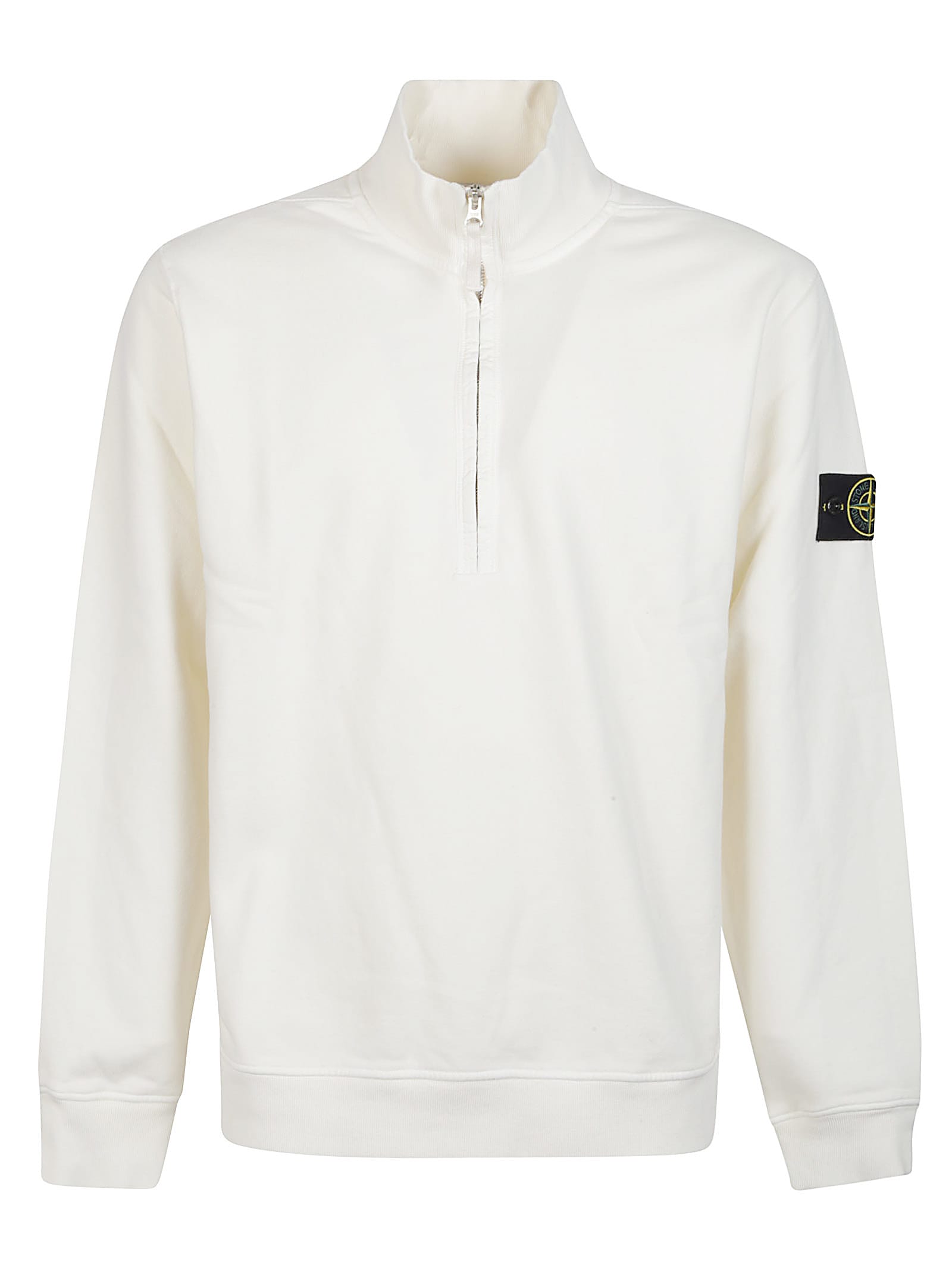 Stone Island 6100068 Half-zip Sweatshirt In White