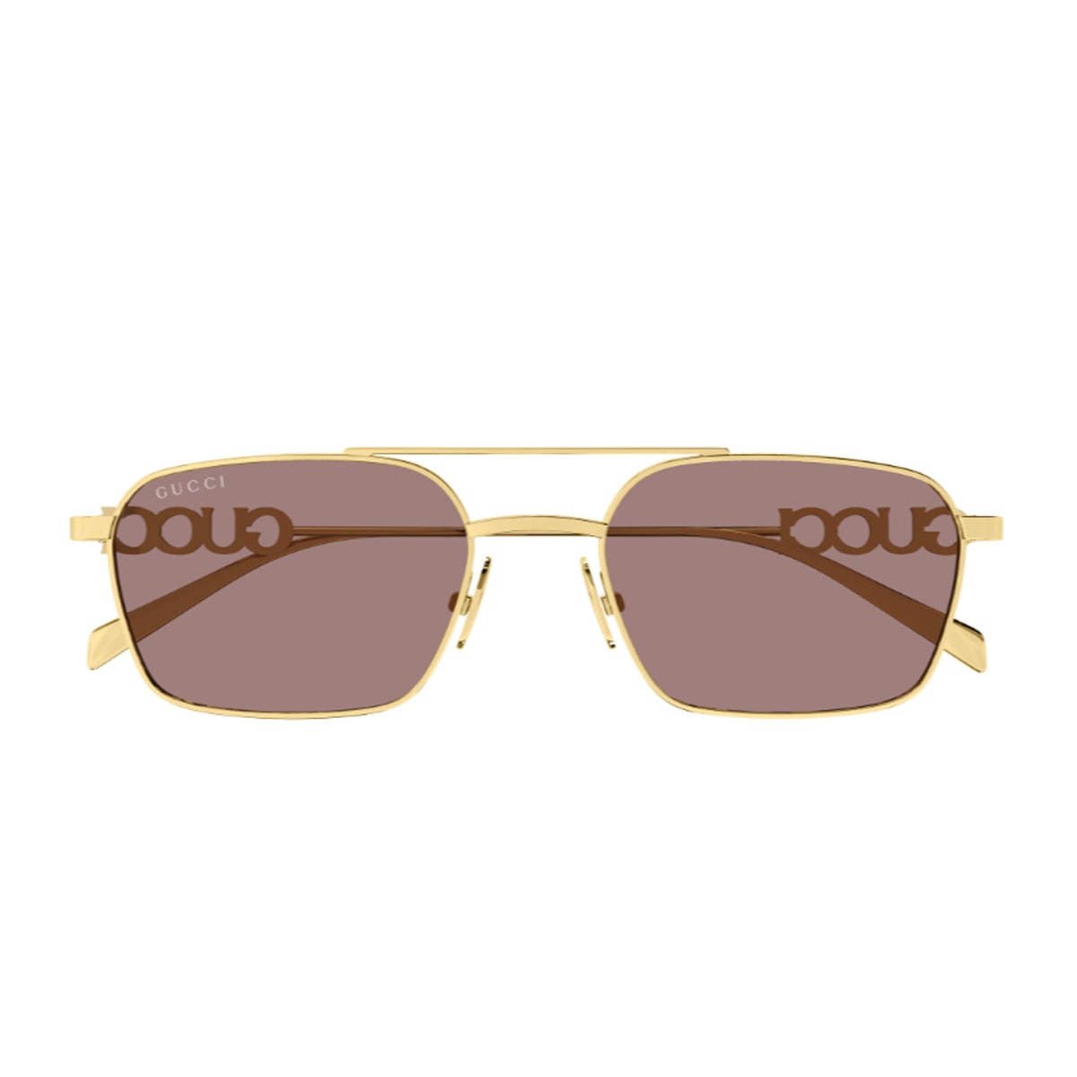 Gucci Gg1804s Linea Name Of Brand 003 Gold Brown Sunglasses In Brown