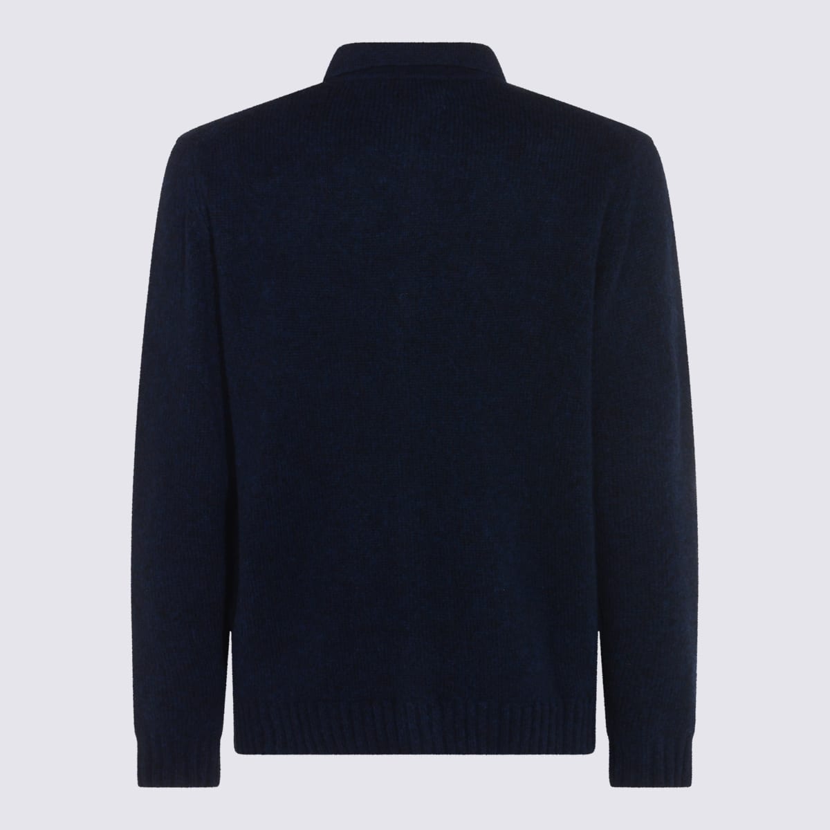 Nn07 Collared Crewneck Sweater Ribbed Cuffs In Blue