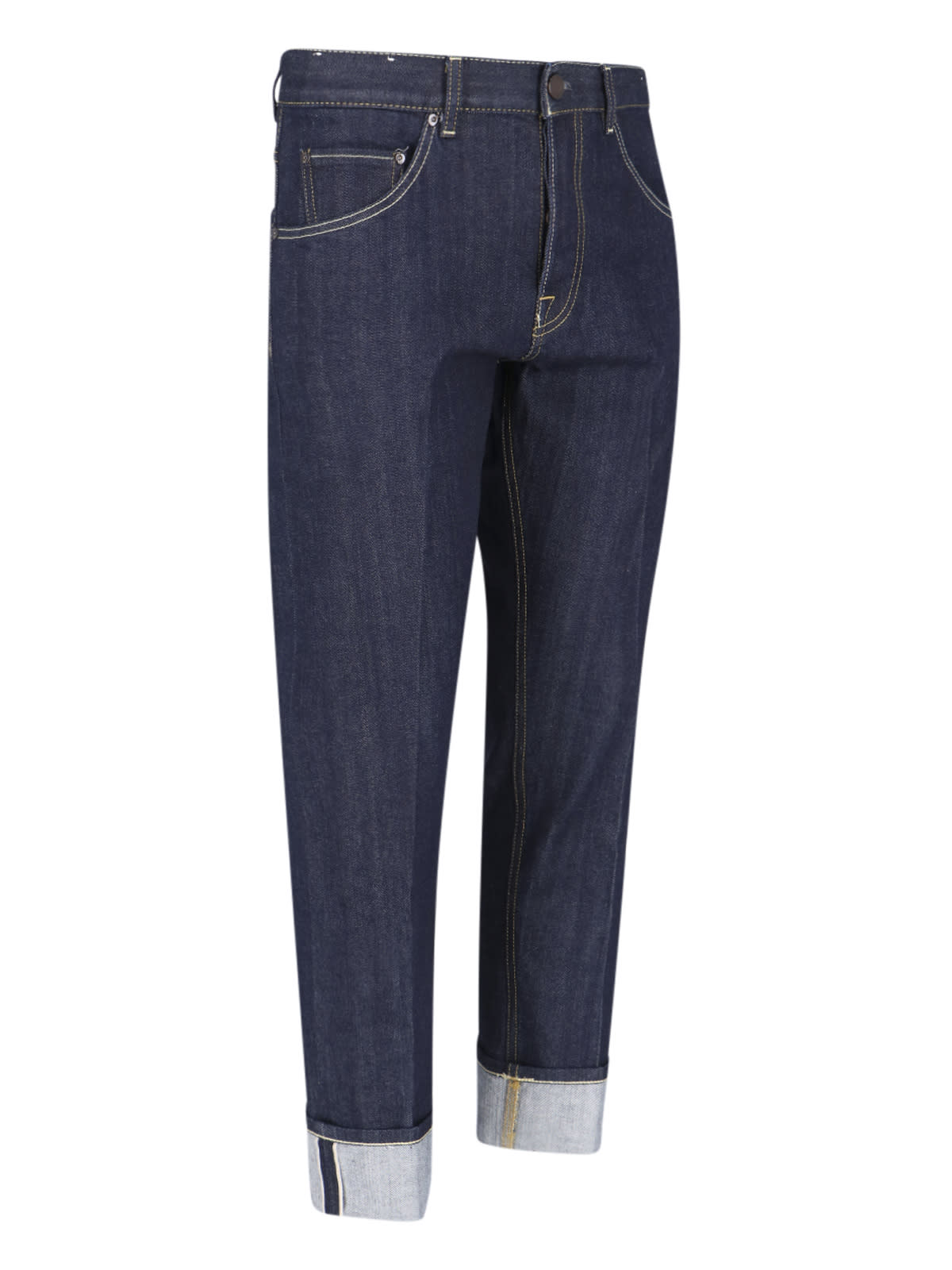 Shop Pt01 Lapel Jeans In Blue