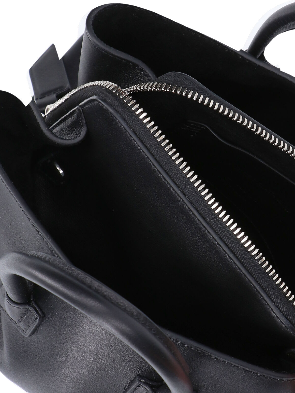 Attico Mini Bag With Structured Shape And Handles In Black