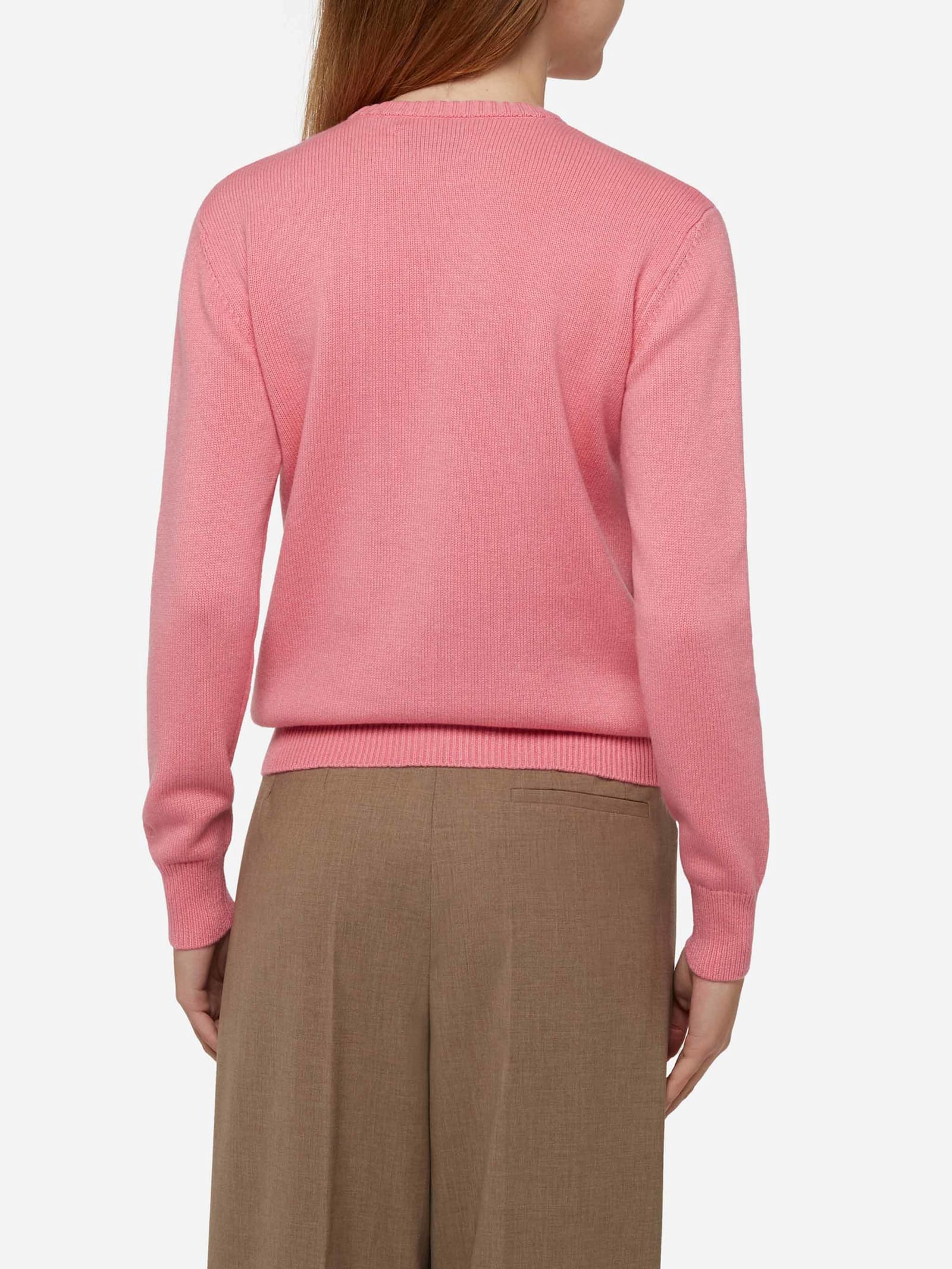 Shop Mc2 Saint Barth Woman Pink Sweater New Queen St. Moritz Postcard Print