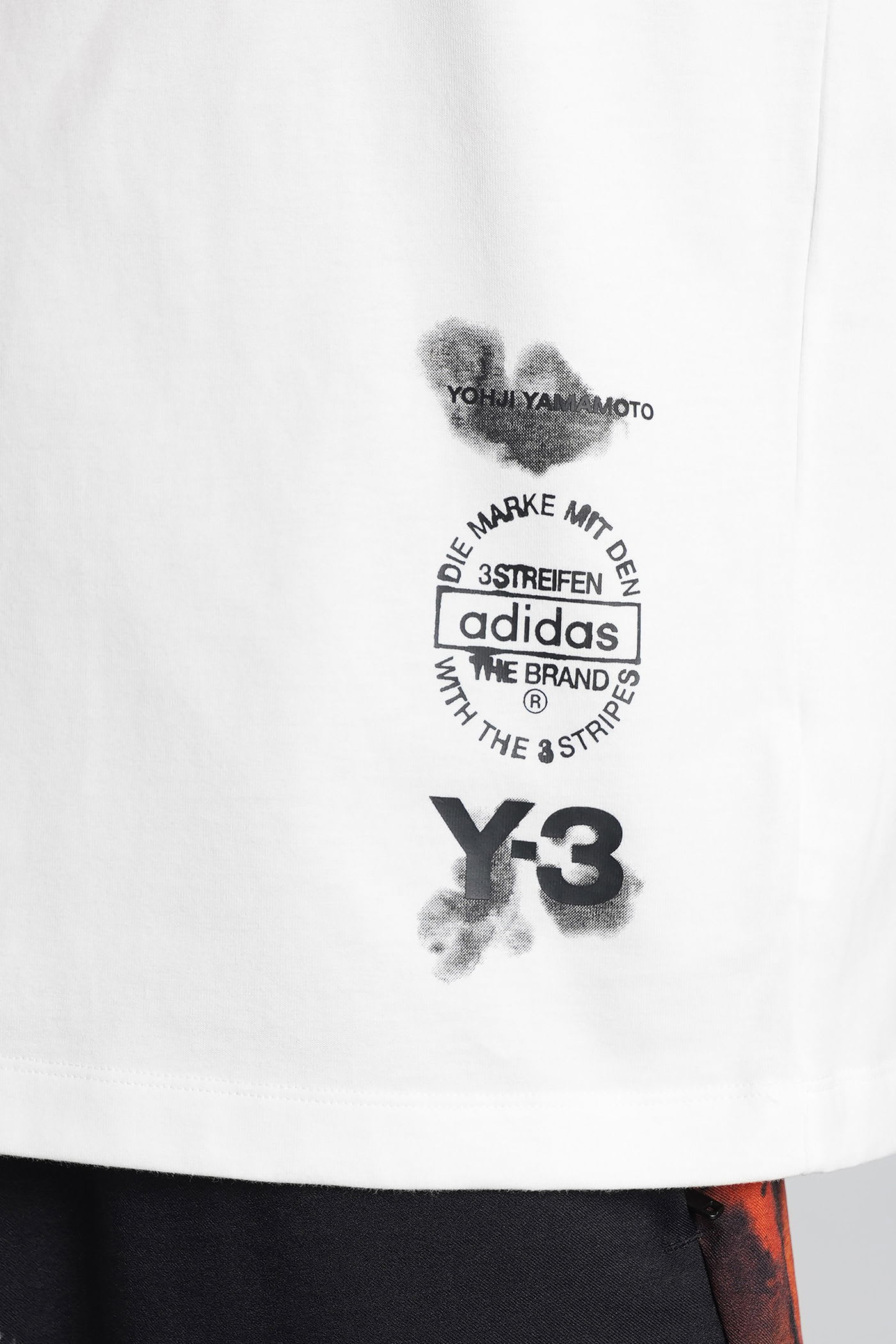 Y-3 Adidas Short Sleeve T-shirt In White