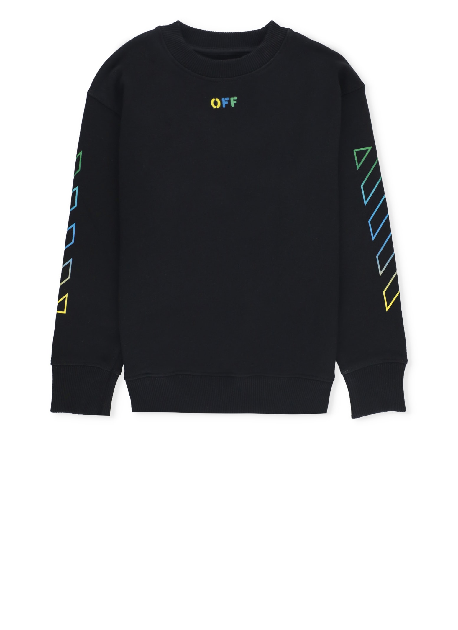 Shop Off-white Arrow Rainbow Sweatshirt In Black
