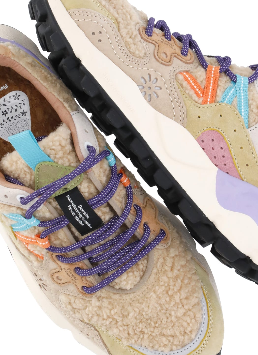 Flower Mountain Panelled-design Sneakers In Neutral