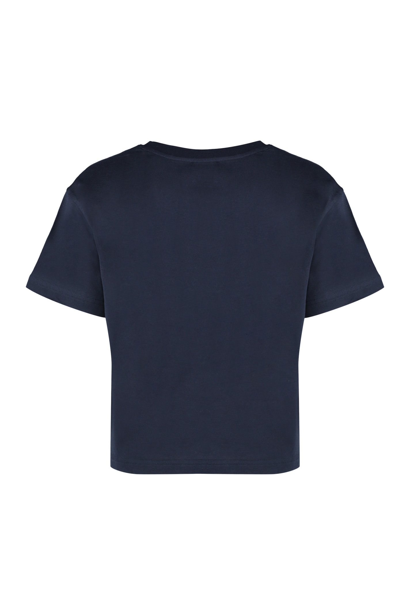 Shop Apc Val Logo Cotton T-shirt In Blue