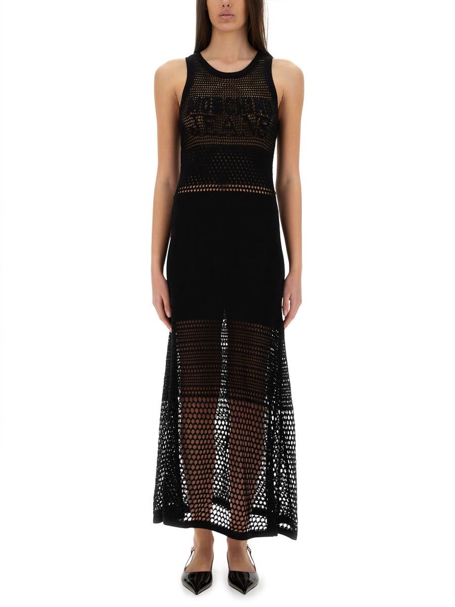 Mesh Dress With Logo