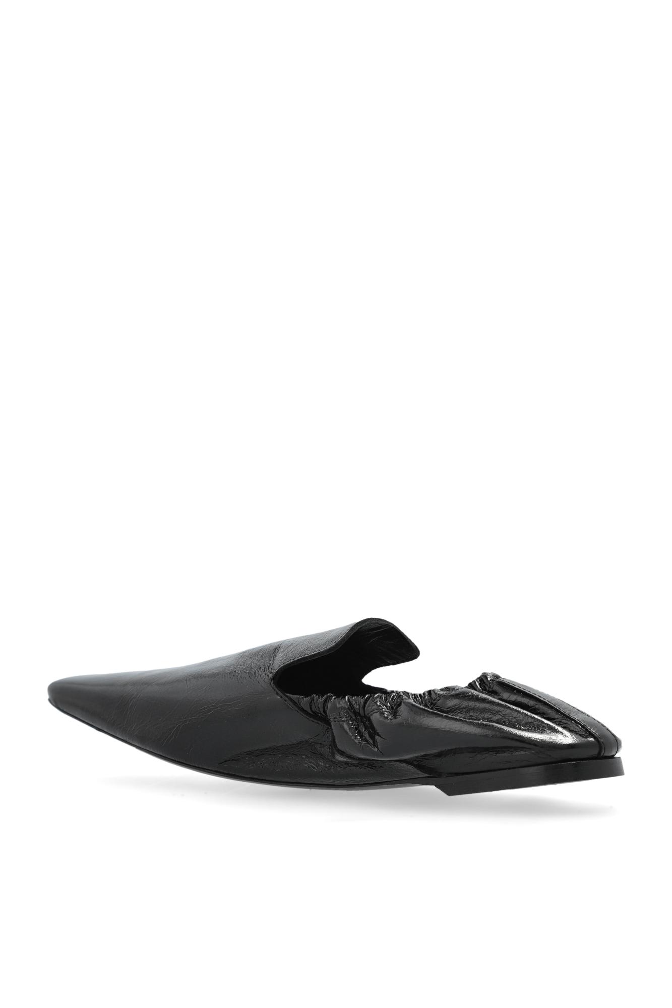 Totême Toteme Women Elastic Leather Loafers In Nero
