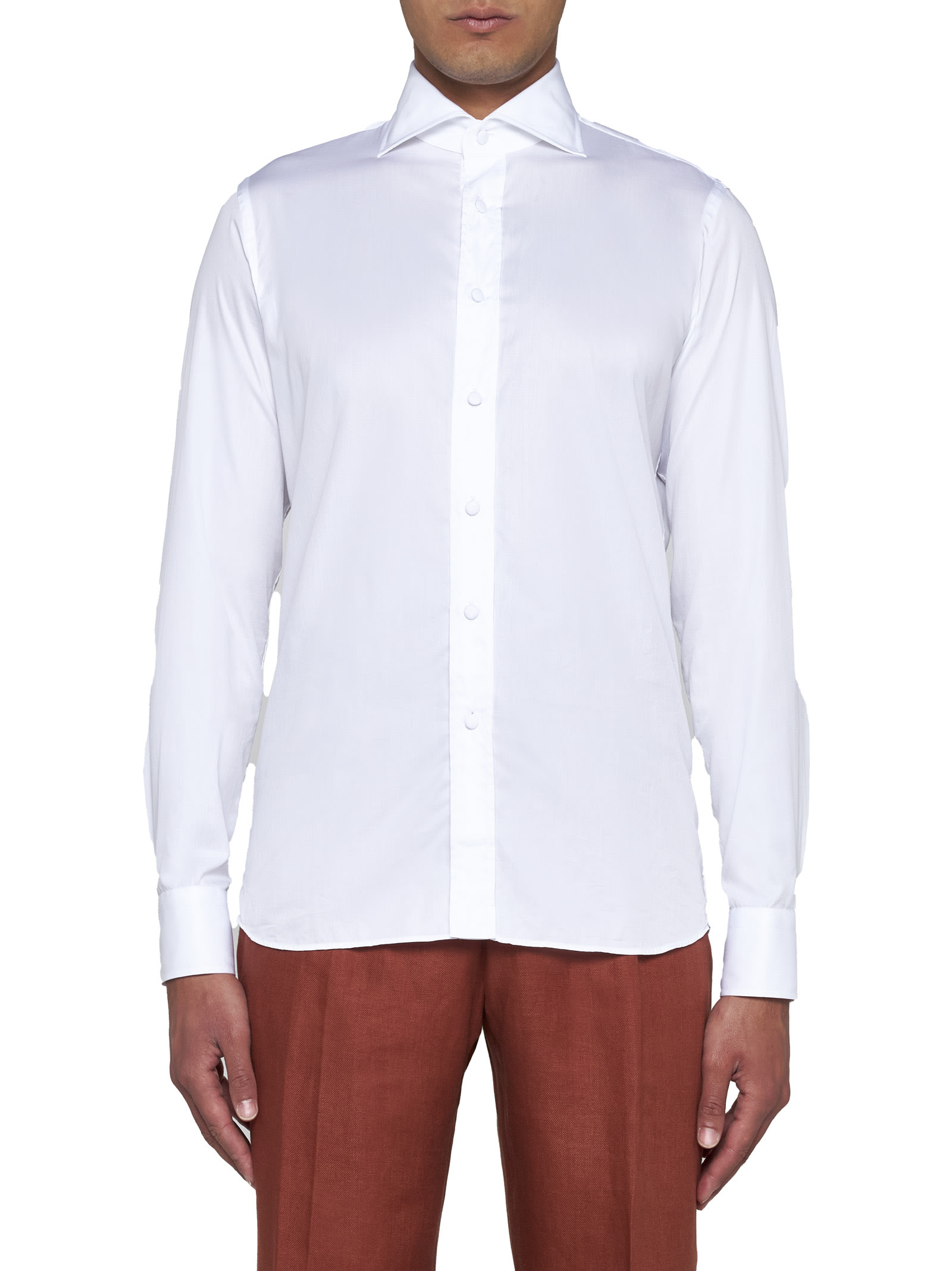 Shop Tagliatore Shirt In White