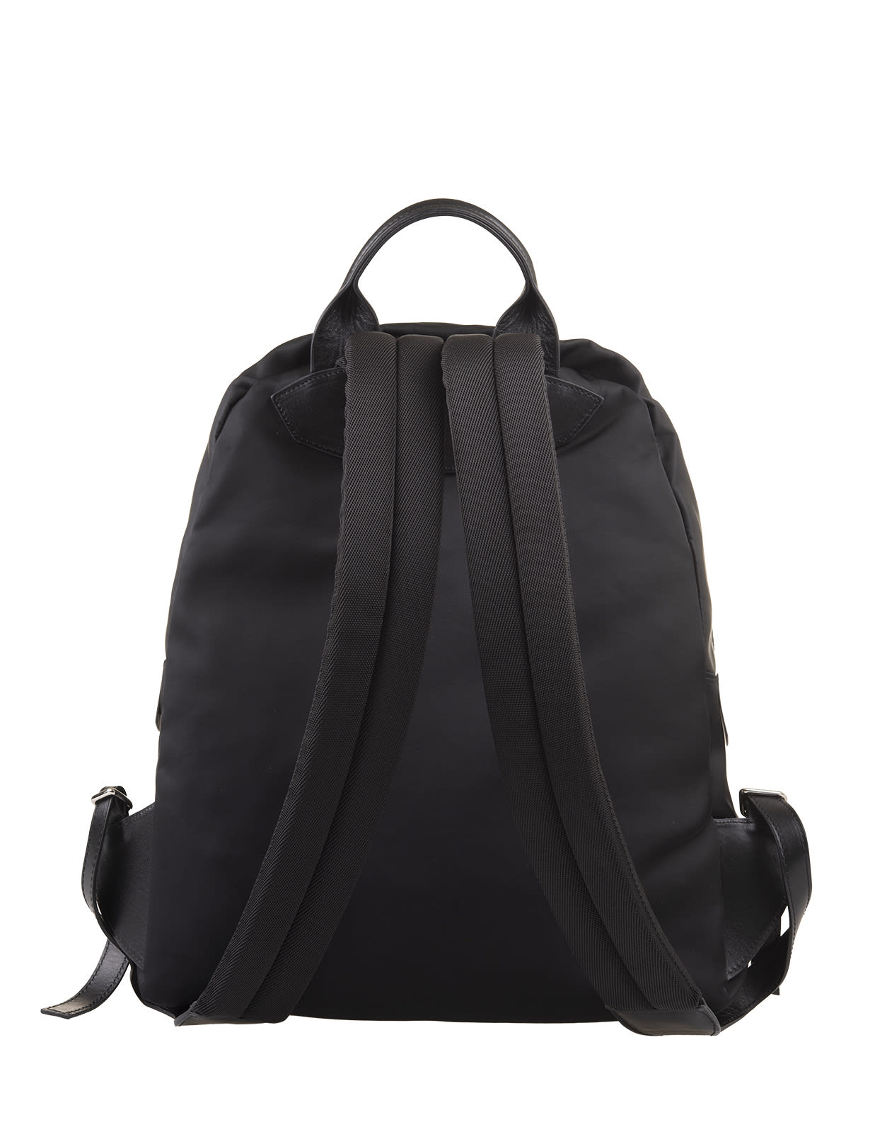 Shop Kiton Black Nylon Backpack With Logo
