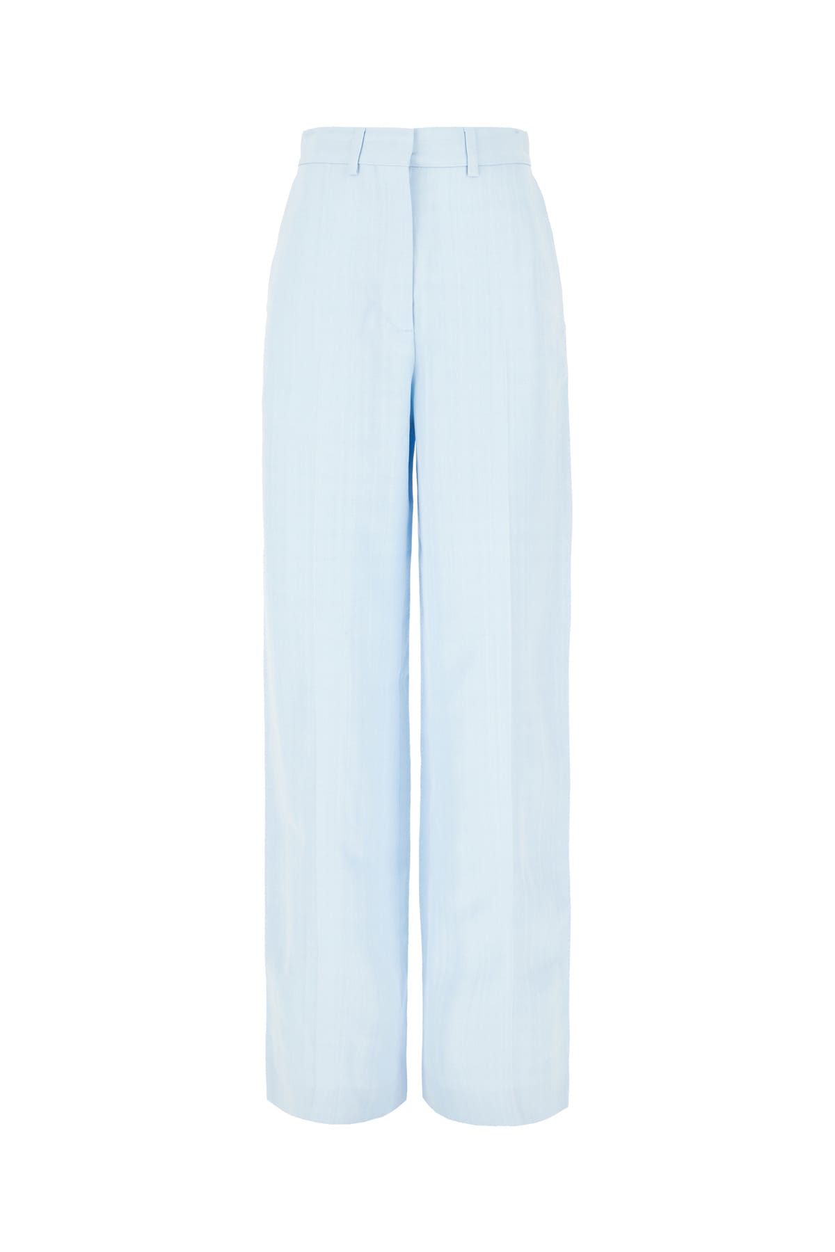 Pastel Light Blue Viscose Blend Pants